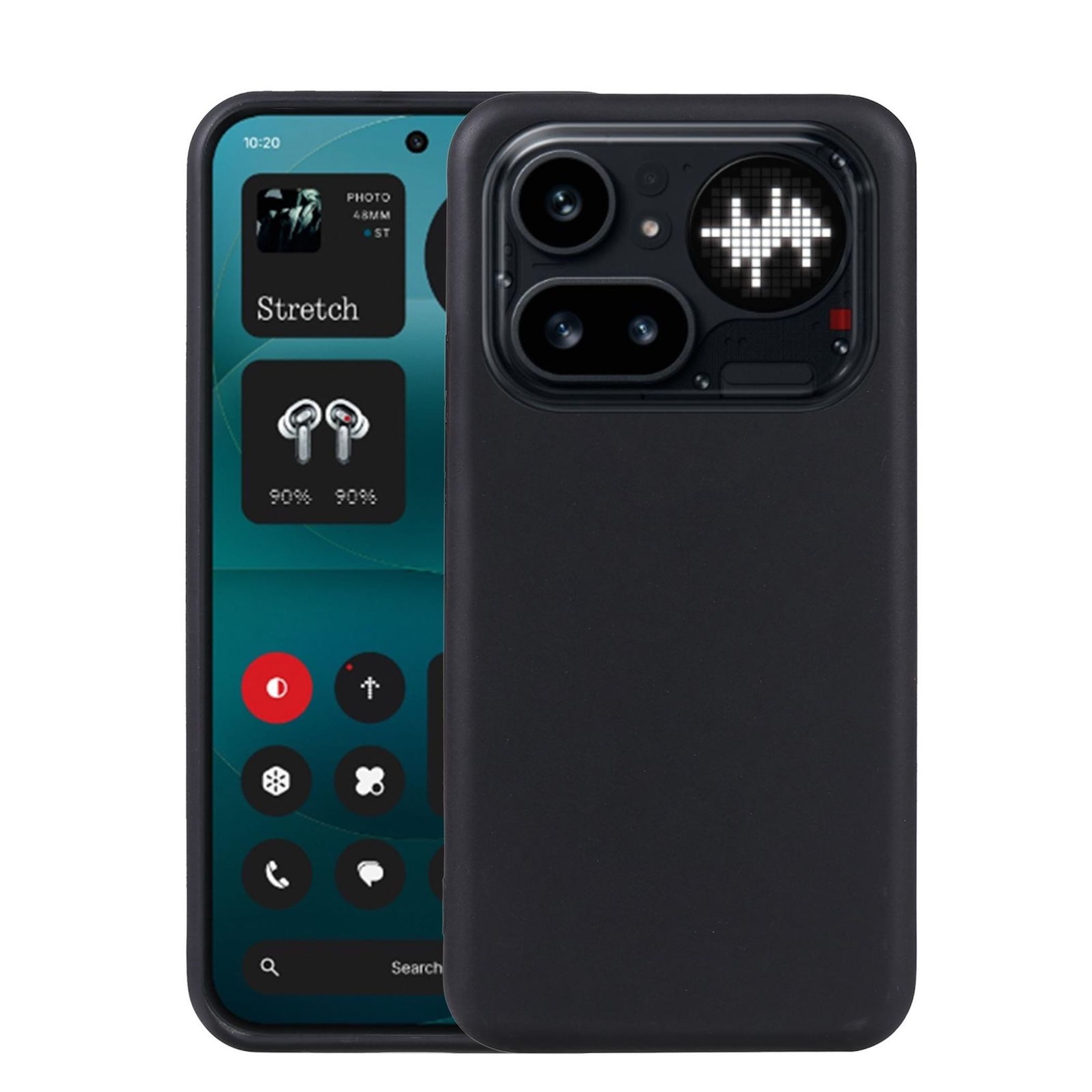 Wigento Handyhülle für Nothing Phone 4a Pro TPU Silikon Slim Dünn Flexibel Cover Schwarz 6,83 Zoll, Stilvolle TPU Hülle, präzise Aussparungen, schützend