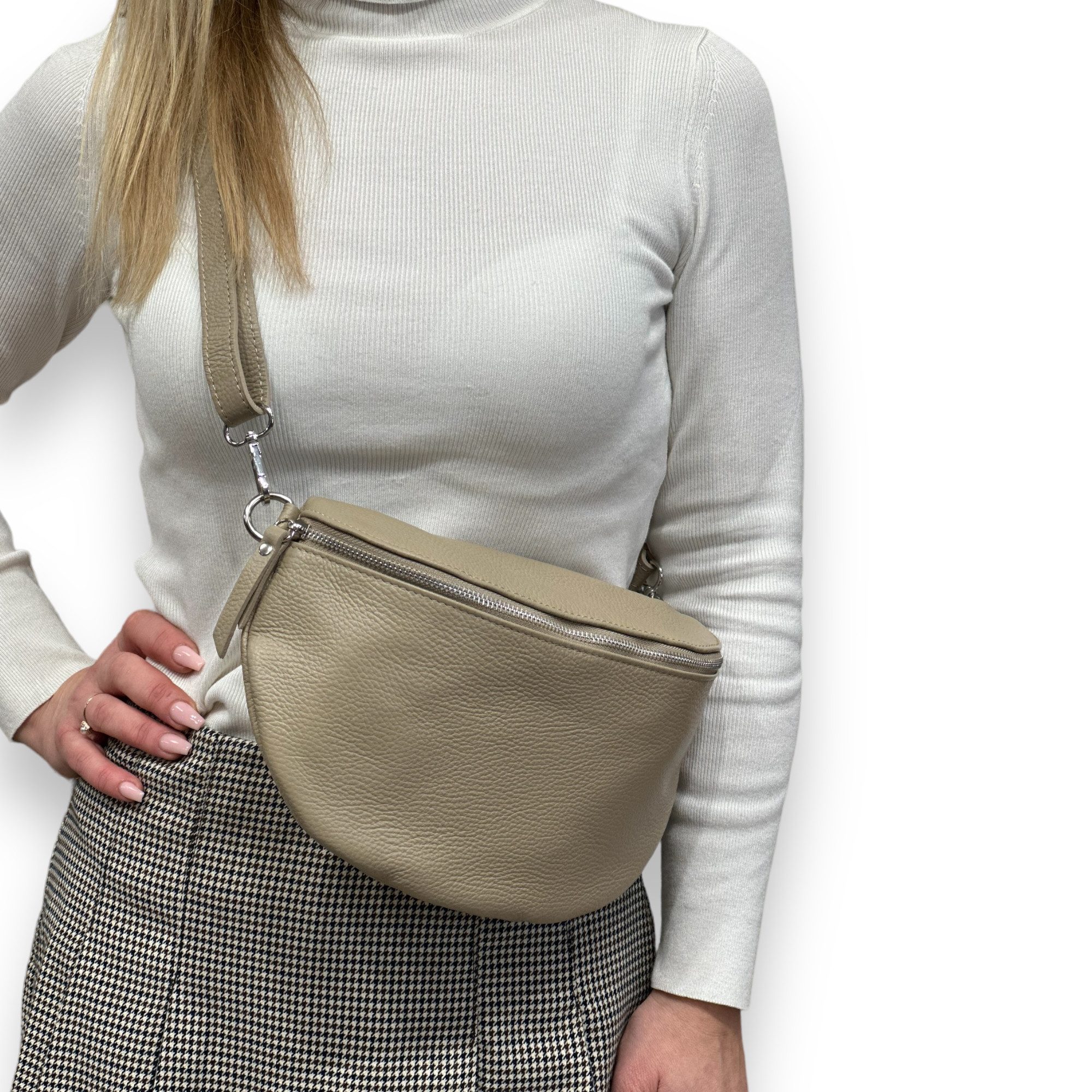 inovesis Umhängetasche Bauchtasche Leder, Umhängetasche,Damen, Crossbody bag