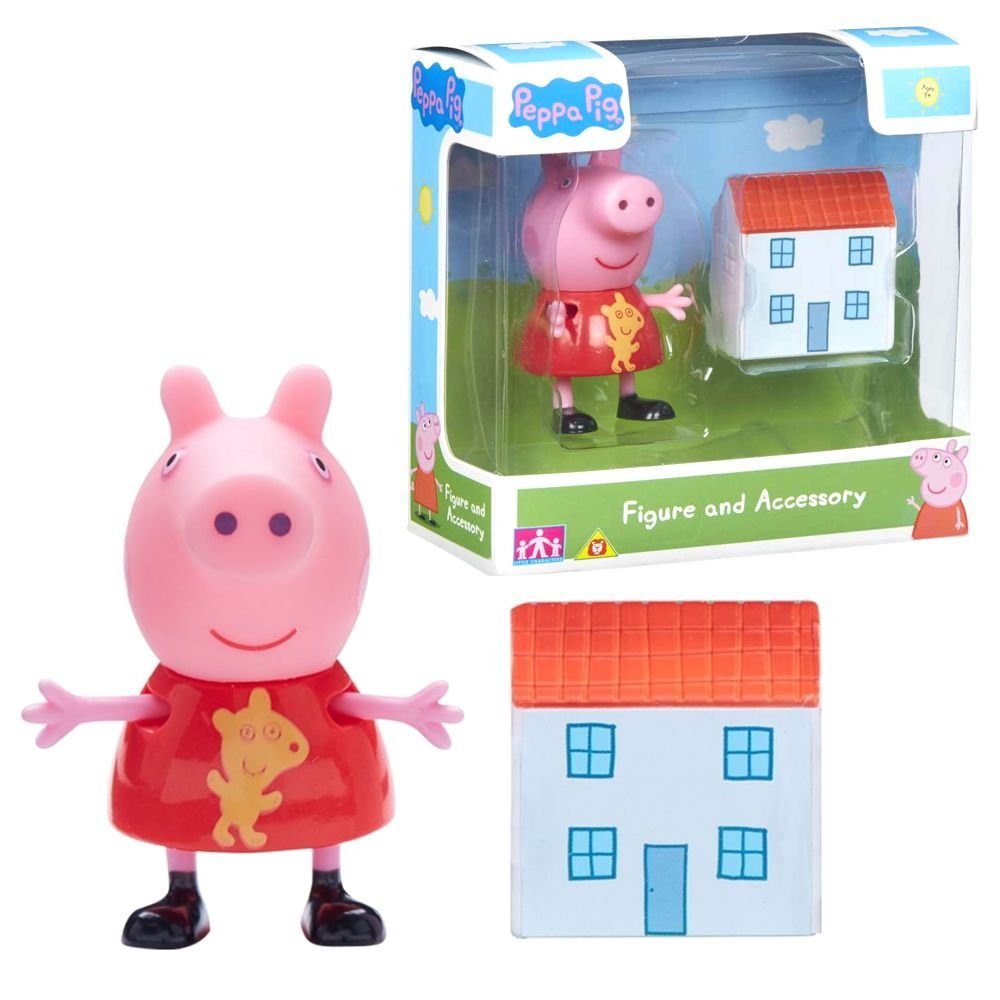Peppa Pig Spielfigur Spiel-Figur Peppa Wutz Peppa Pig Figur mit Zubehör Peppa Wutz mit Spielhaus