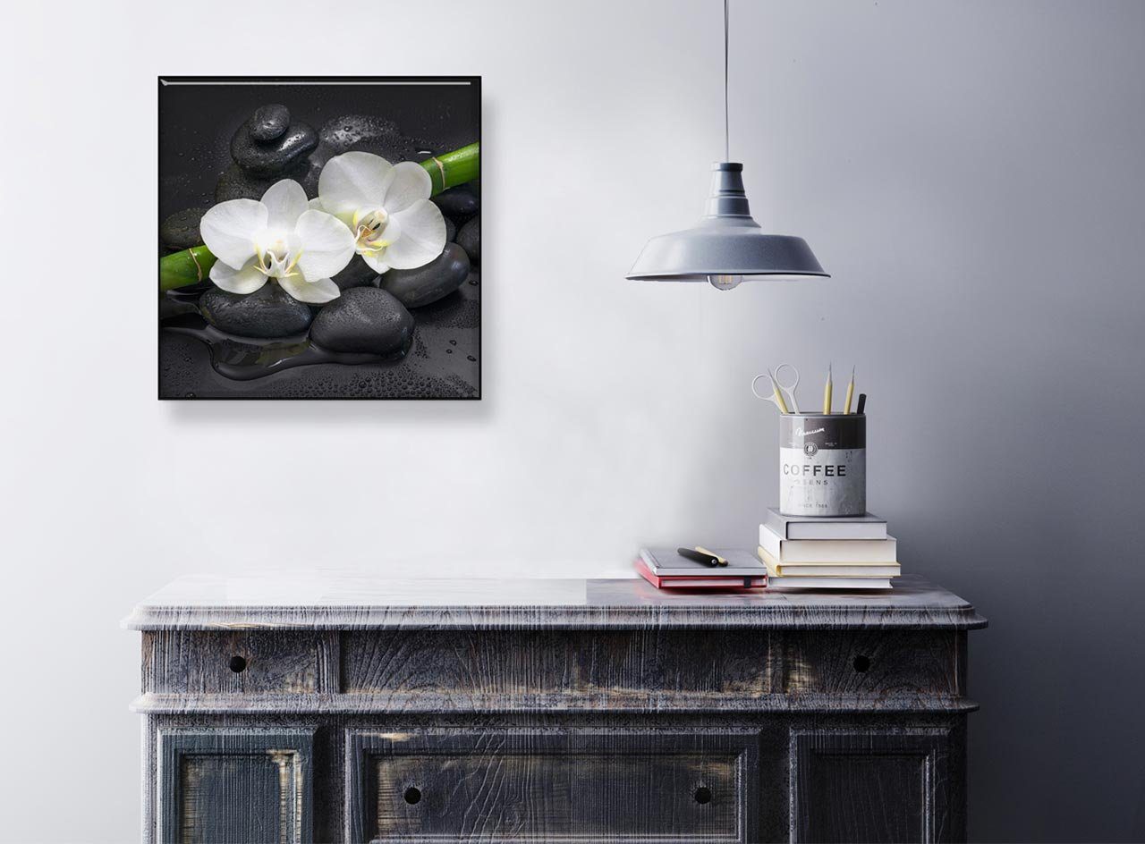 Levandeo® Wandbild, levandeo Glasbild 30x30cm Wandbild günstig online kaufen
