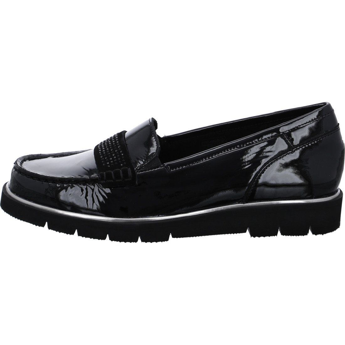 049611 Damen Slipper Lackleder Slipper Ara schwarz Ara - Dallas Schuhe,