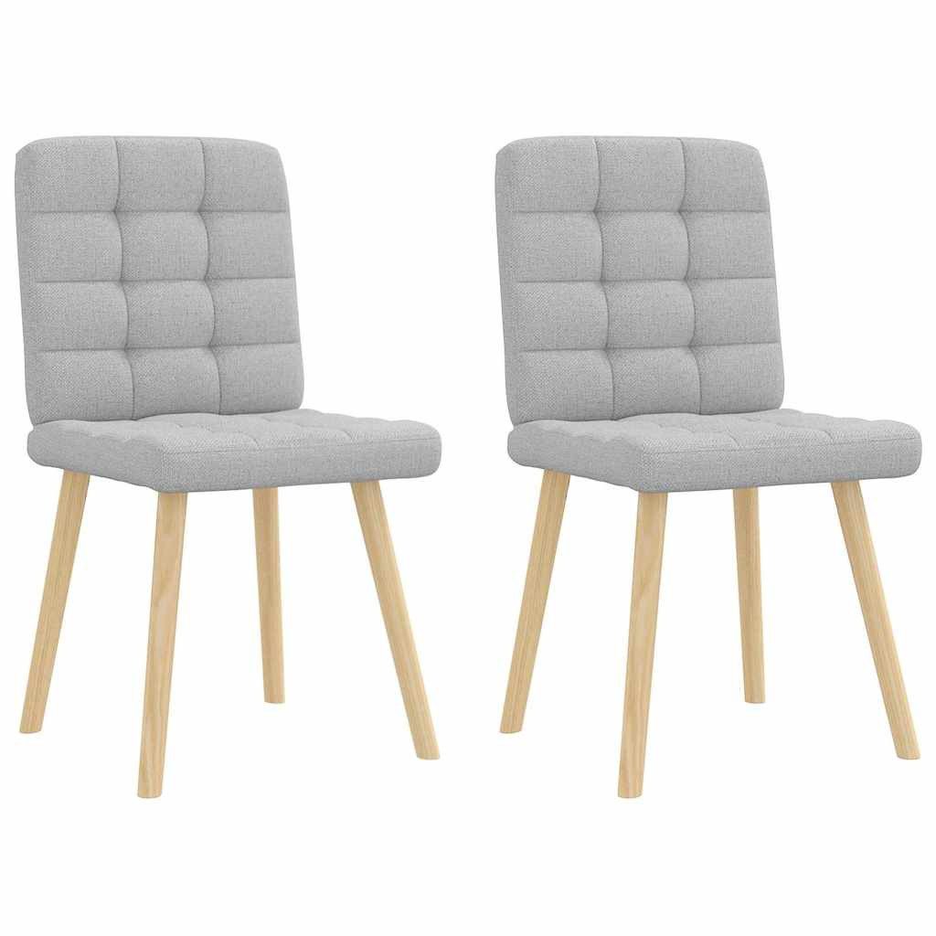 vidaXL Esszimmerstuhl Esszimmerstühle 2 Stk. Wolkengrau günstig online kaufen