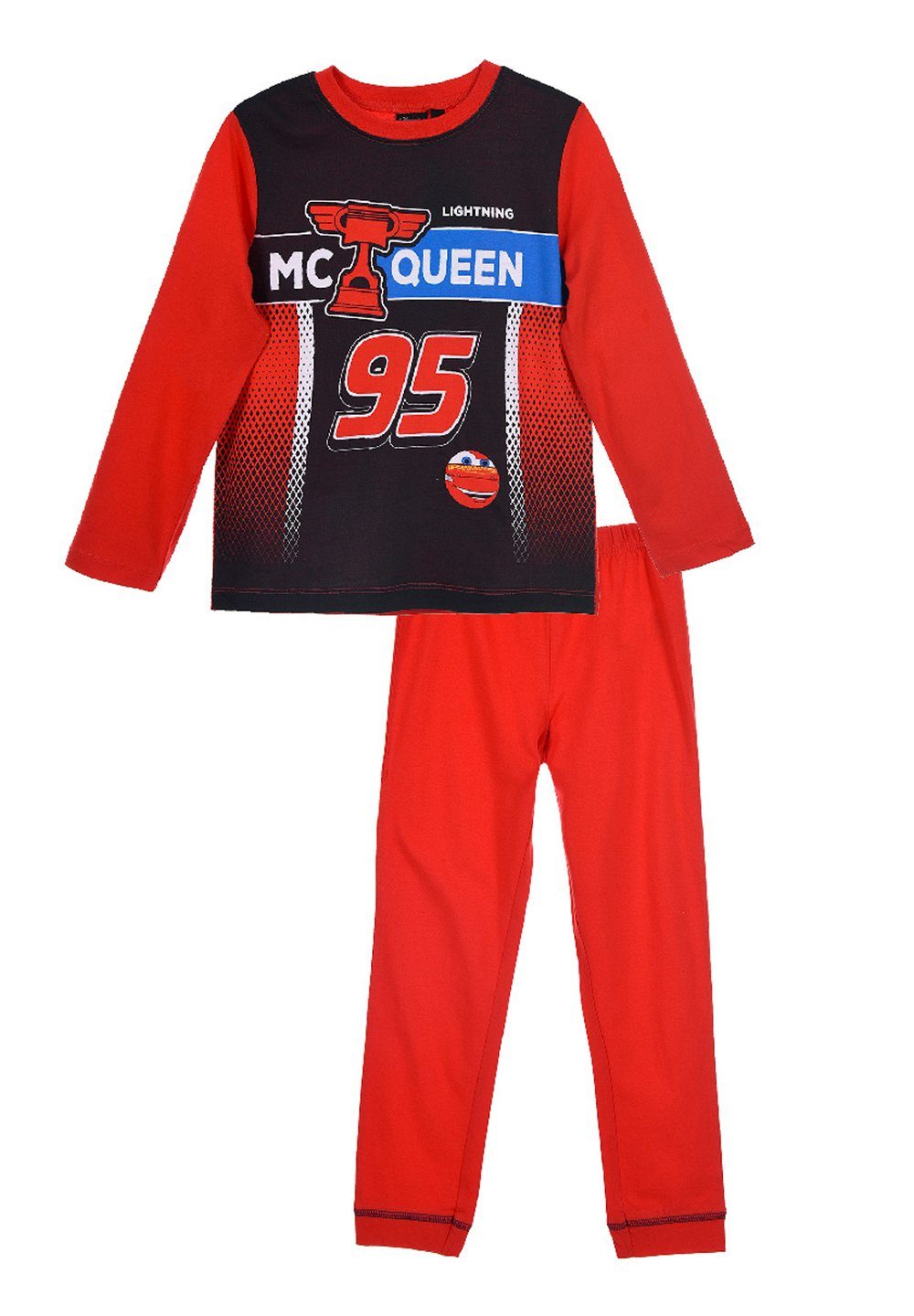 Disney Cars Schlafanzug Lightning McQueen Kinder tlg) (2 Pyjama Jungen Schlaf-Set Rot
