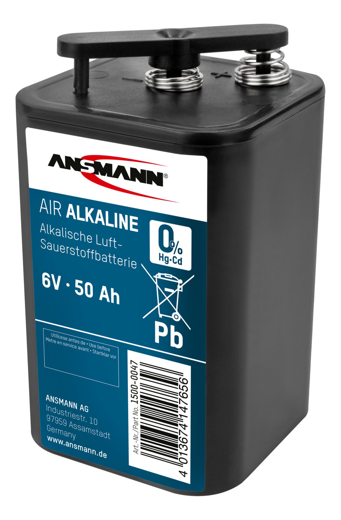 ANSMANN AG Zink-Luft Alkaline Batterie 4R25 6V-50Ah Batterie