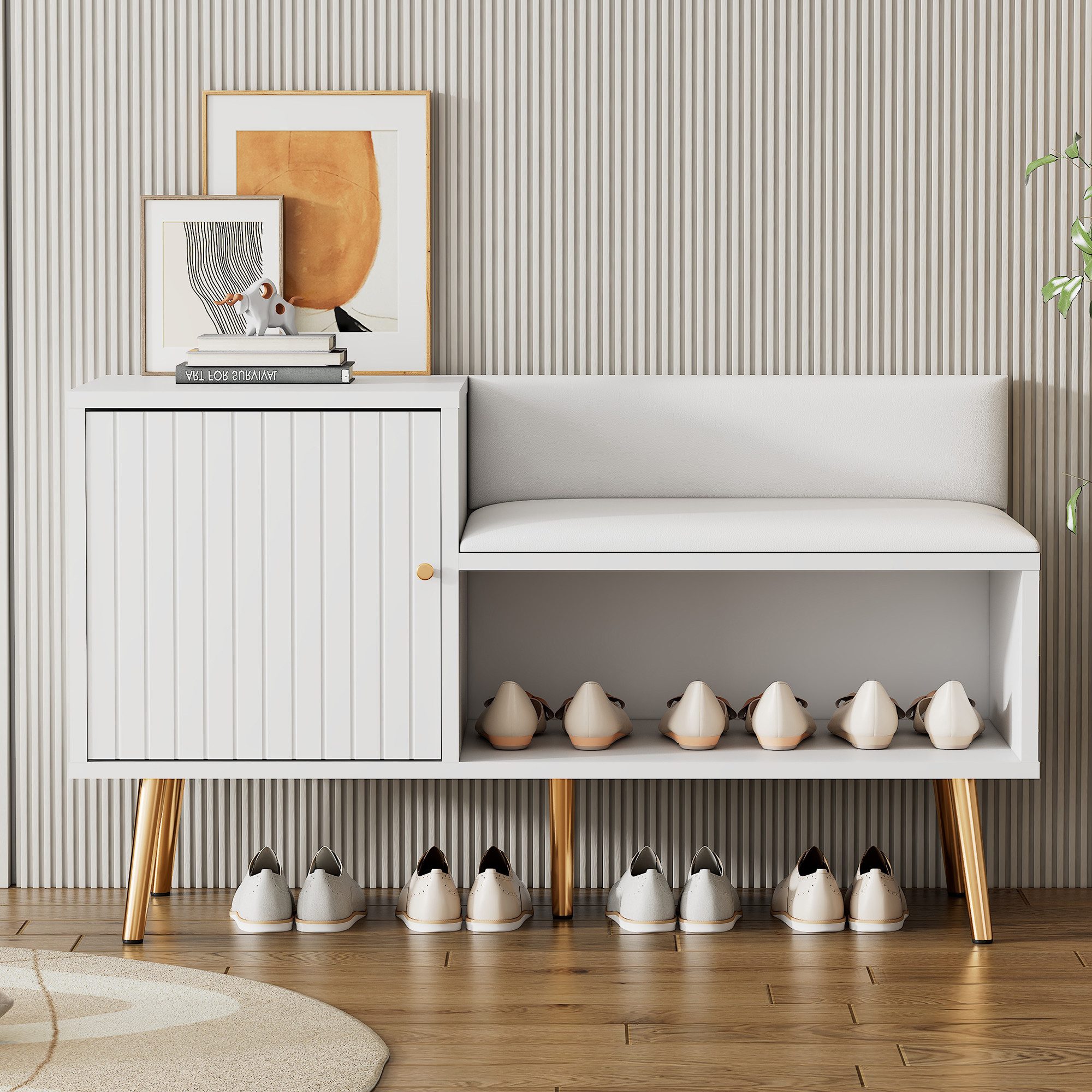 OKWISH Schuhschrank Kommode (Sitzbank mit drei günstig online kaufen