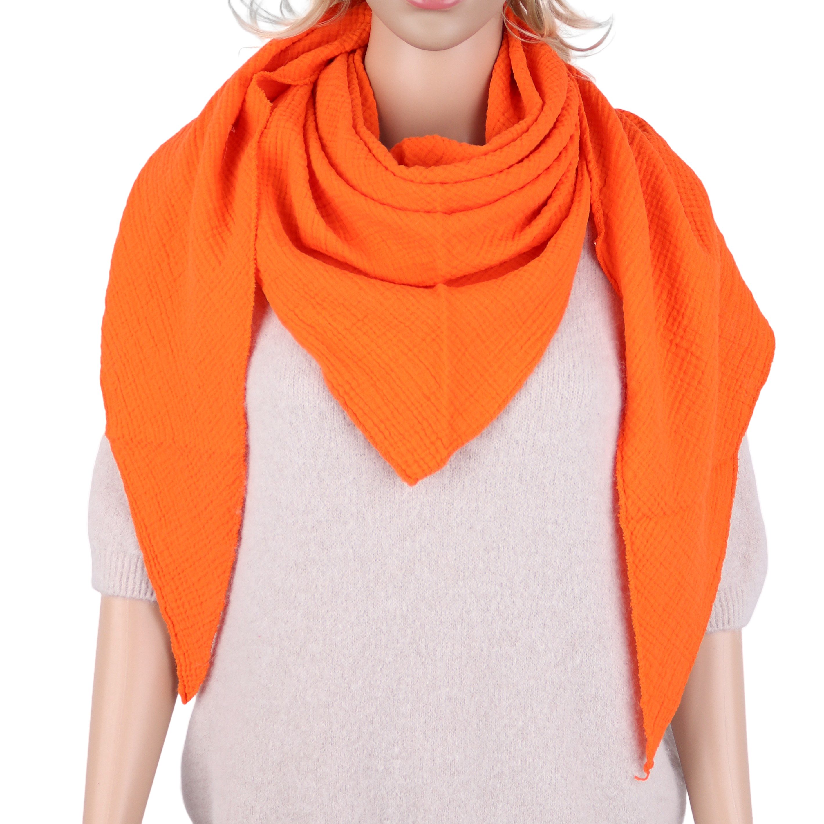 MIRROSI Dreieckstuch Aus Musellin Dreiecksschal ca.190x80 cm, Made in Italy günstig online kaufen