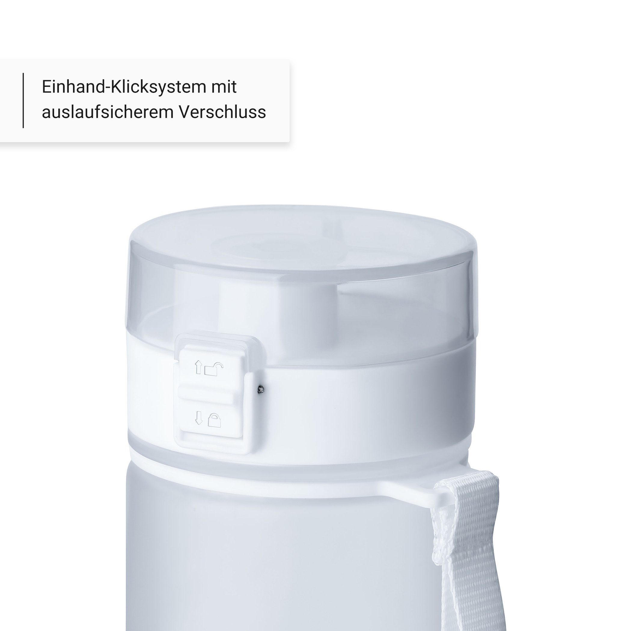 Vinsun Trinkflasche Tritan Sportflasche 1L - Wasserflasche BPA frei & Kohlensäure geeignet, Auslaufsicher, bruchsicher, geschmacksneutral, Einhand-Klicksystem