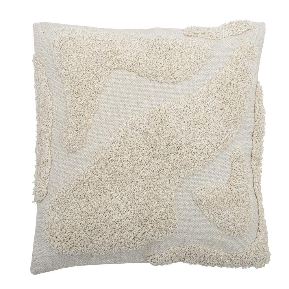Bloomingville Dekokissen Canelli Kissen Natur 50x50 cm Baumwolle, Baumwollkissen mit Füllung