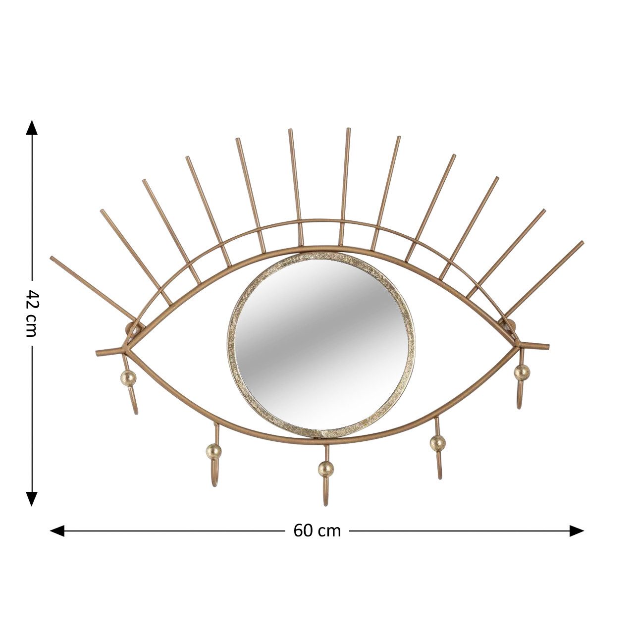 K&L Wall Art Wandspiegel Metall Wandhaken Metallspiegel Antik Goldoptik Garderobe Kleiderhaken, Schlüsselaufhänger, Schützendes Auge. Reduzierter Preis € 16,99. Unverbindliche Preisempfehlung € 34,99, (€ 16,99 pro 1 Stk)