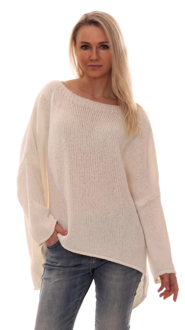 Charis Moda Strickpullover "Adriana" asymmetrischer Schnitt im Oversize Look