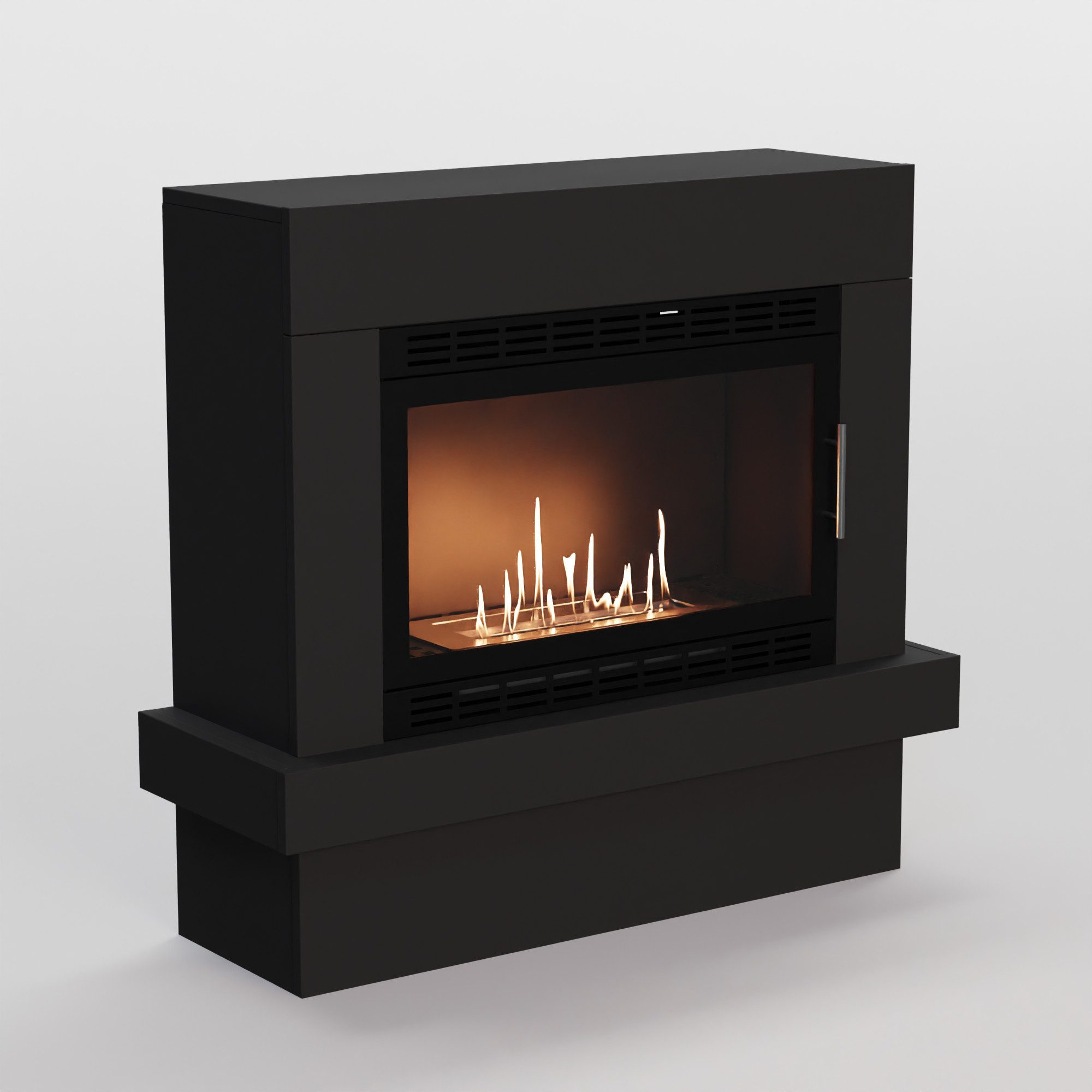 GLOW FIRE Echtfeuer-Dekokamin Larvik XL Vision Ethanol Kamin, Bioethanol Kamin mit 3h Brenndauer, Heizleistung bis 2KW