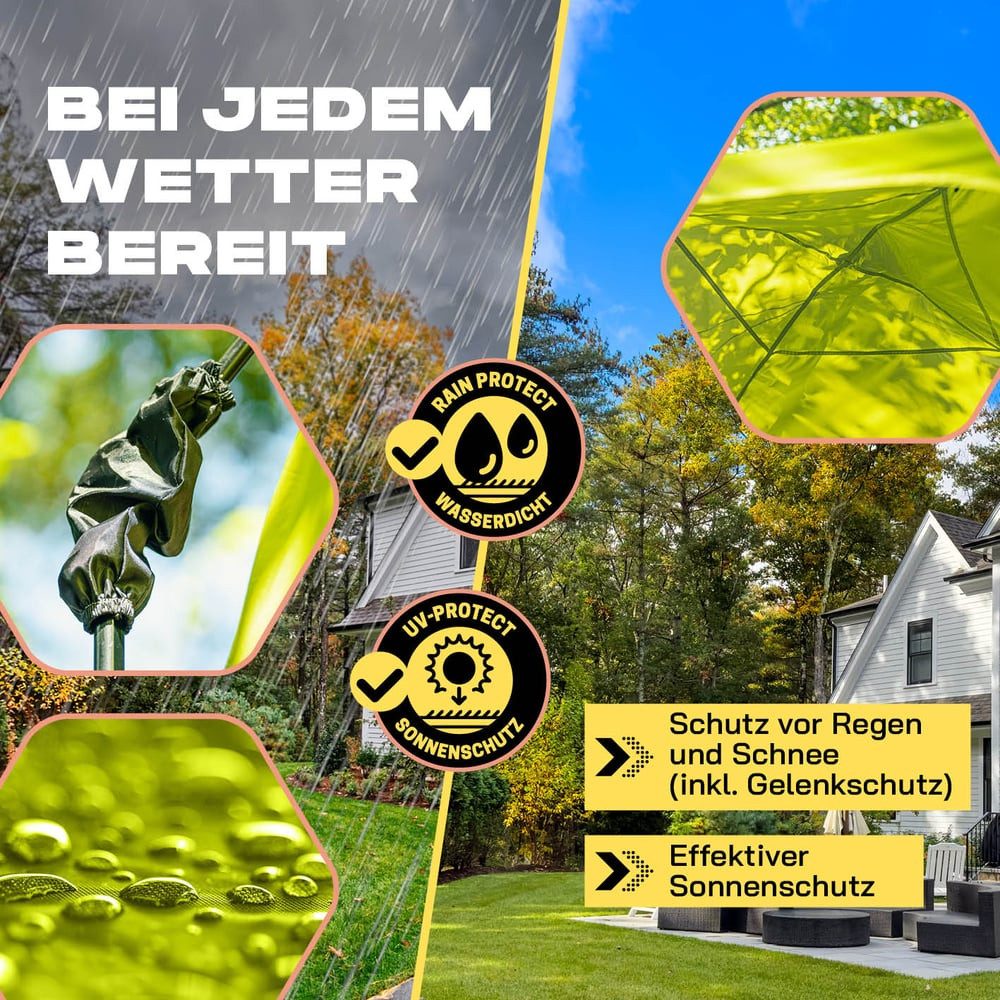 Lumaland Pavillon Pop up Familienzelt für 3 Personen Vorzelt, 10 Sek. Quick-up-Aufbau Faltsystem Schutz vor Wind Regen Schnee