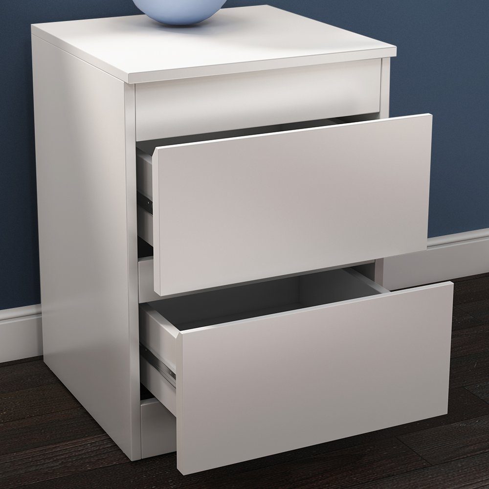 Vicco Nachtschrank Calisto, Weiß/Weiß, 40 x 55 cm günstig online kaufen