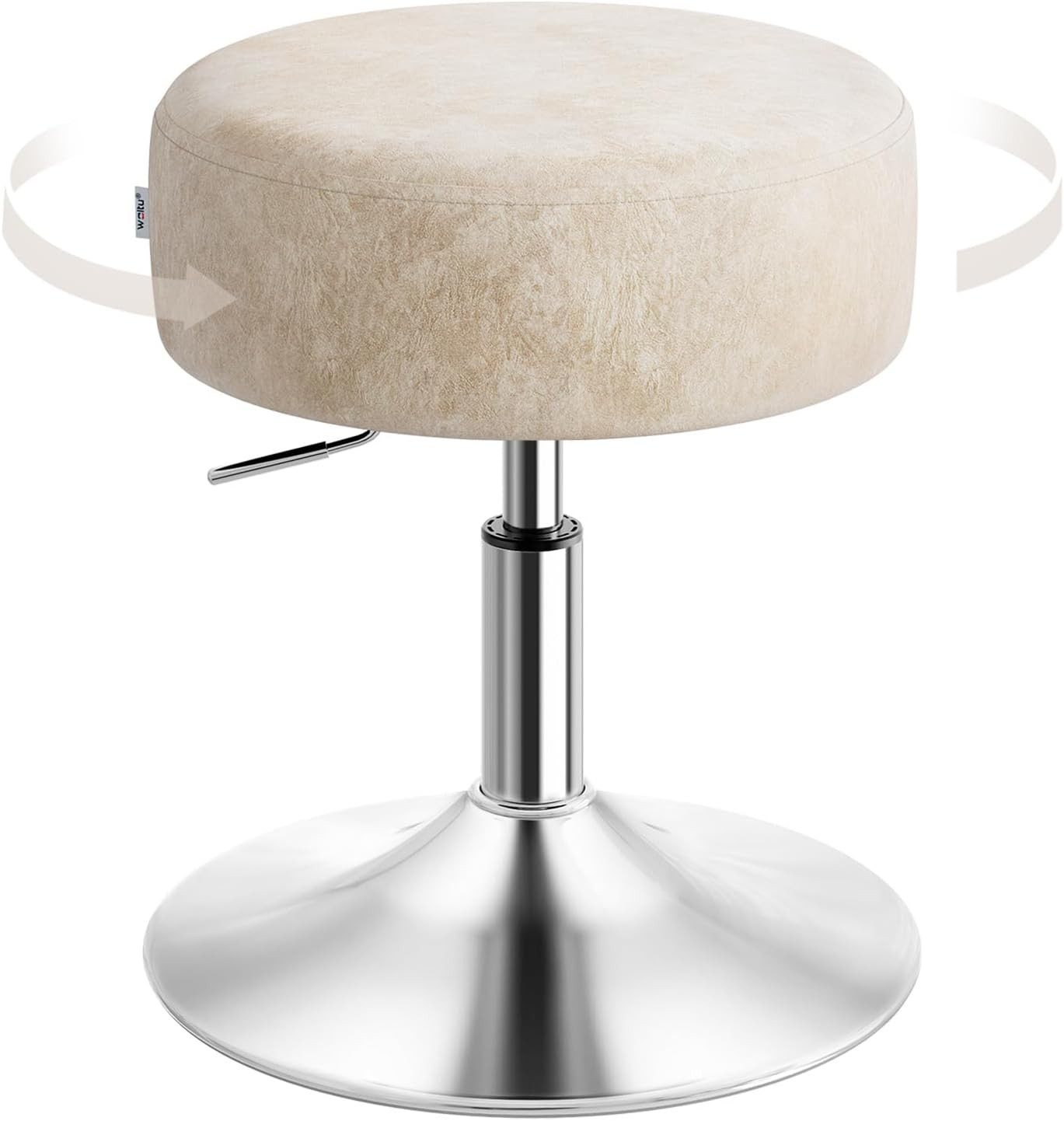 Woltu Drehhocker (1 St), Schminkhocker Samt, höhenverstellbar drehbar
