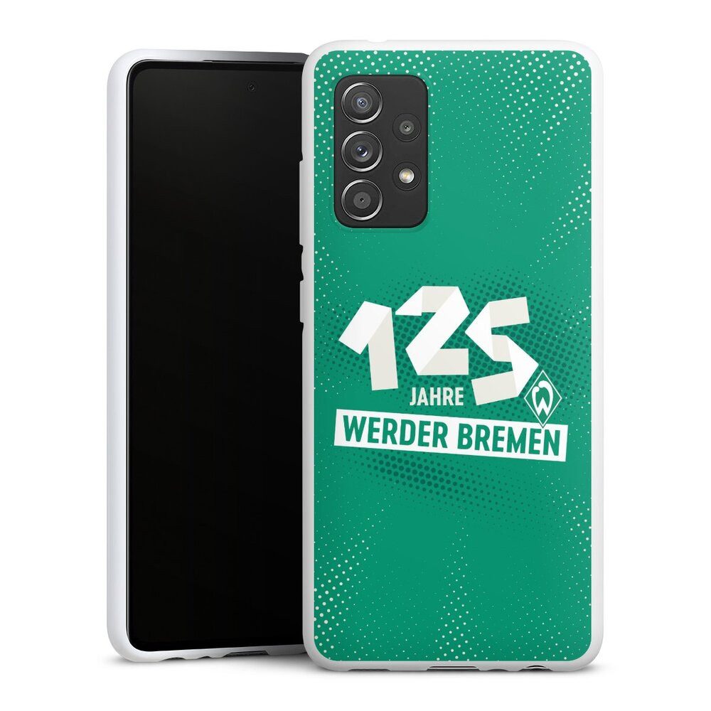 DeinDesign Handyhülle 125 Jahre Werder Bremen Offizielles Lizenzprodukt, Samsung Galaxy A52s 5G Silikon Hülle Bumper Case Handy Schutzhülle