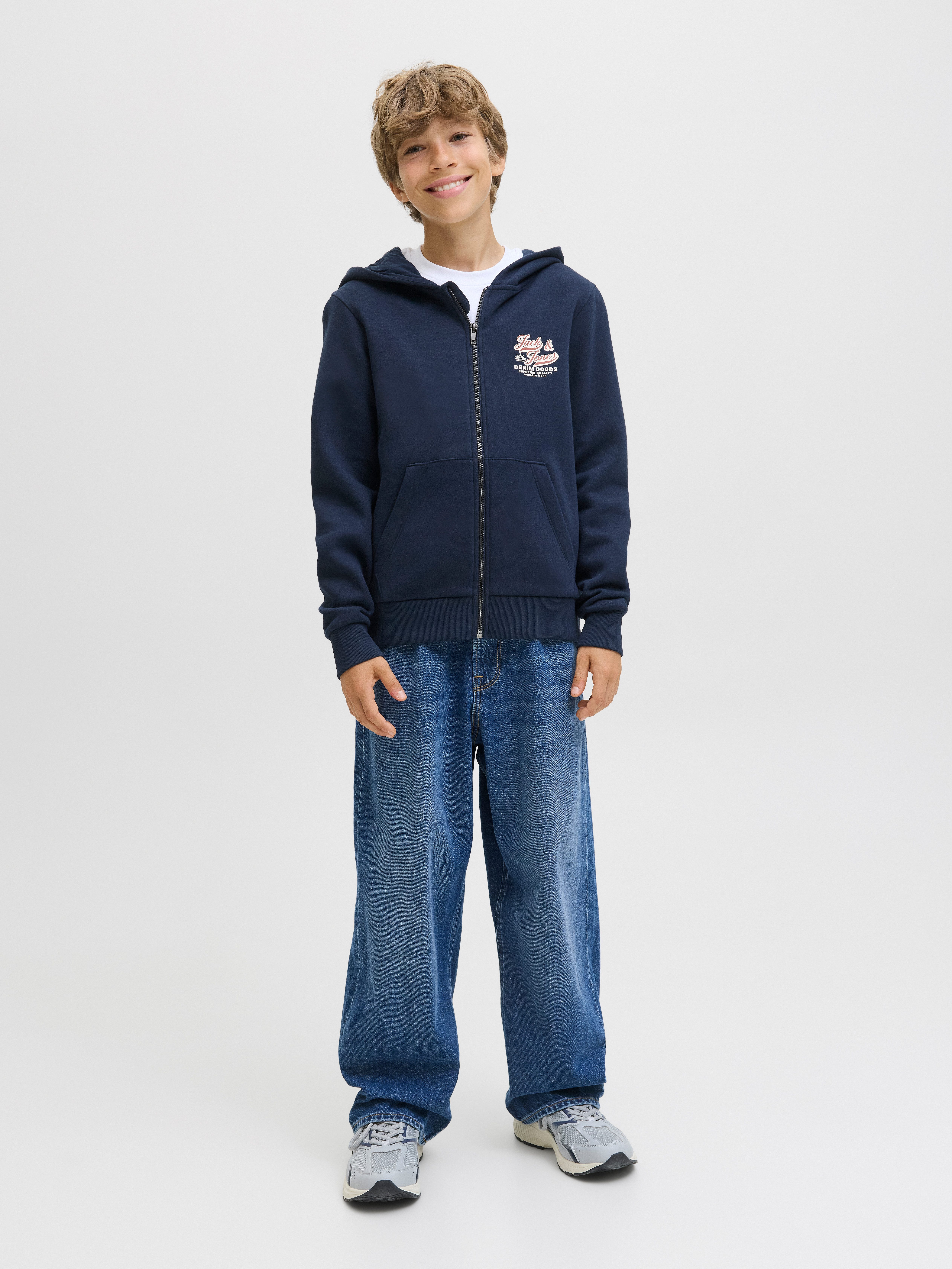 Jack & Jones Junior Kapuzensweatshirt JJELOGO SWEAT ZIPHOOD 2COL AW25 NOOS JNR