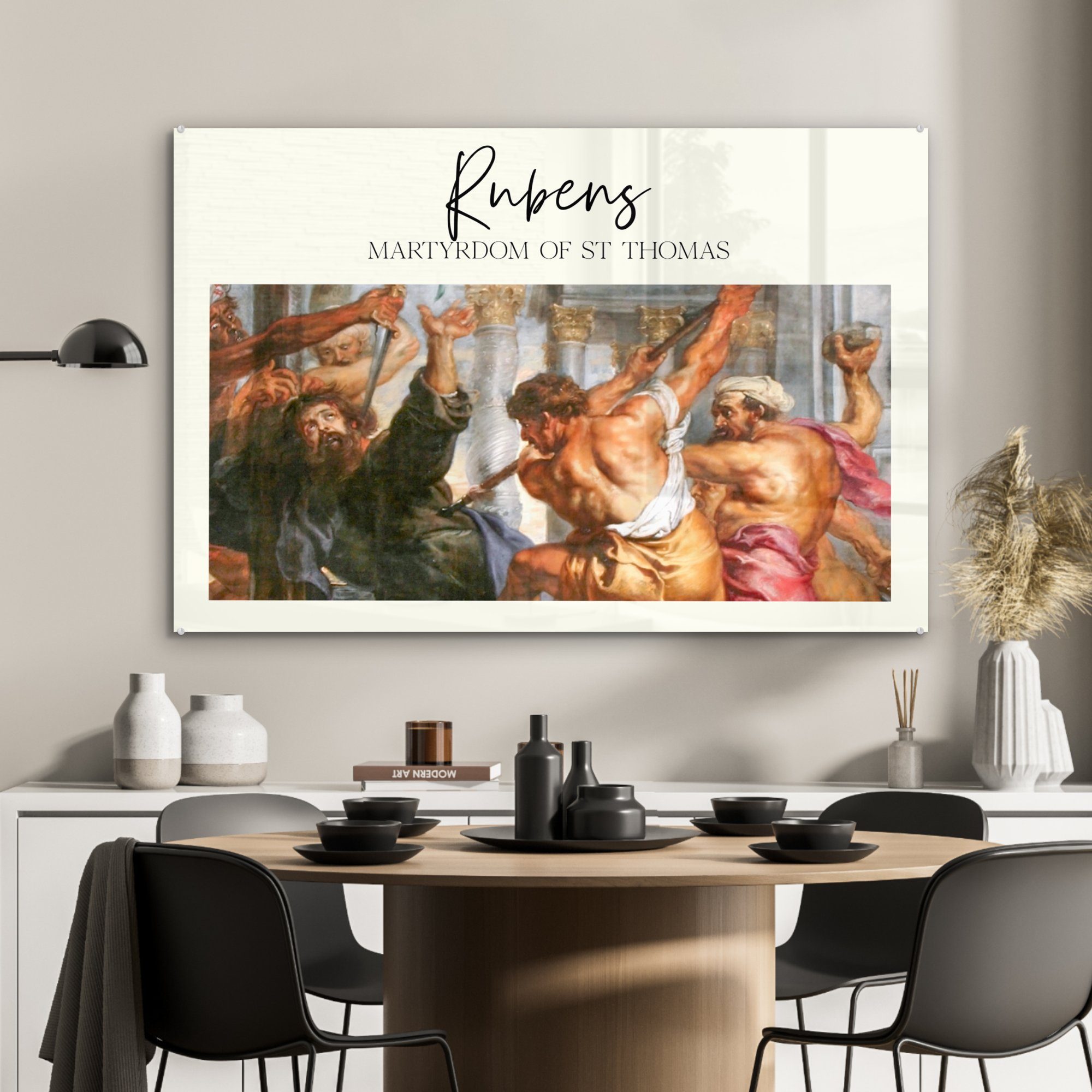 - Wohnzimmer Kunst & Heiligen Thomas, (1 des MuchoWow Acrylglasbilder Martyrium St), Rubens - Acrylglasbild Schlafzimmer