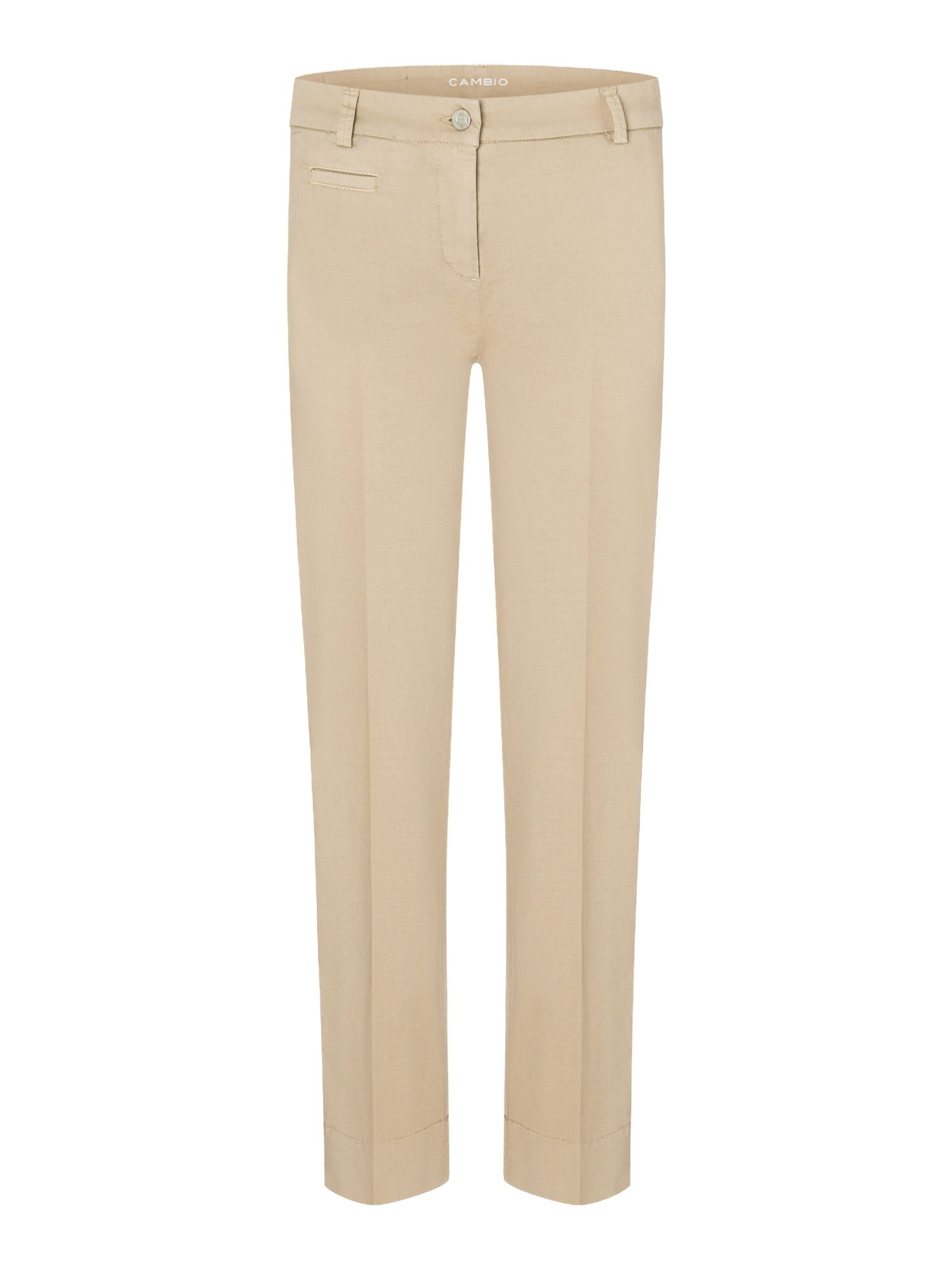 Cambio Stoffhose natur,Casual,Baumwolle,Unifarben,Slim Fit,Mittel