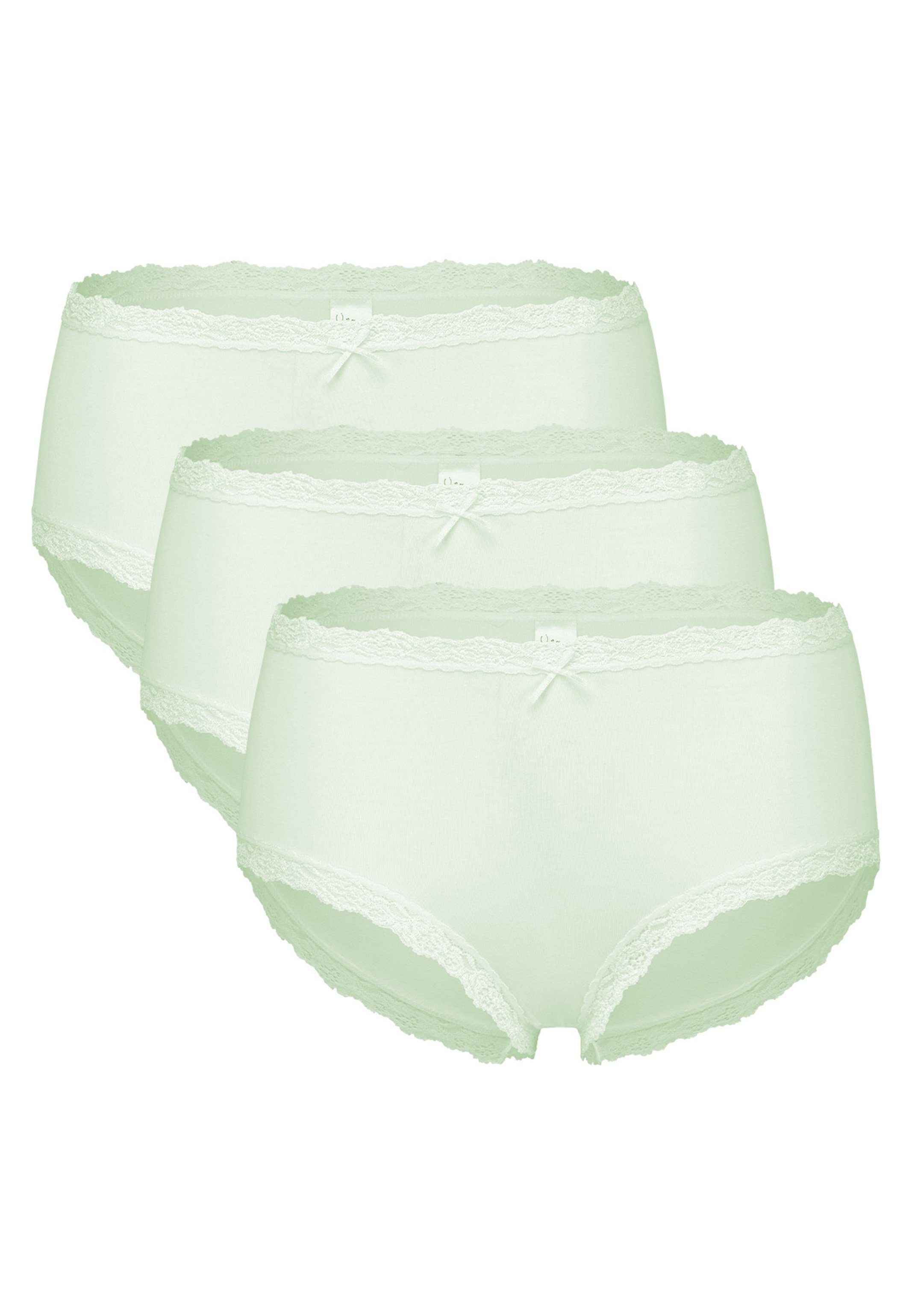 Nina Von C. Taillenslip 3er Pack Cosy (Spar-Set, 3-St) Taillen Slip - Weicher Modal-Mix, Dekorative Spitze an Bund und Bein Cool Mint