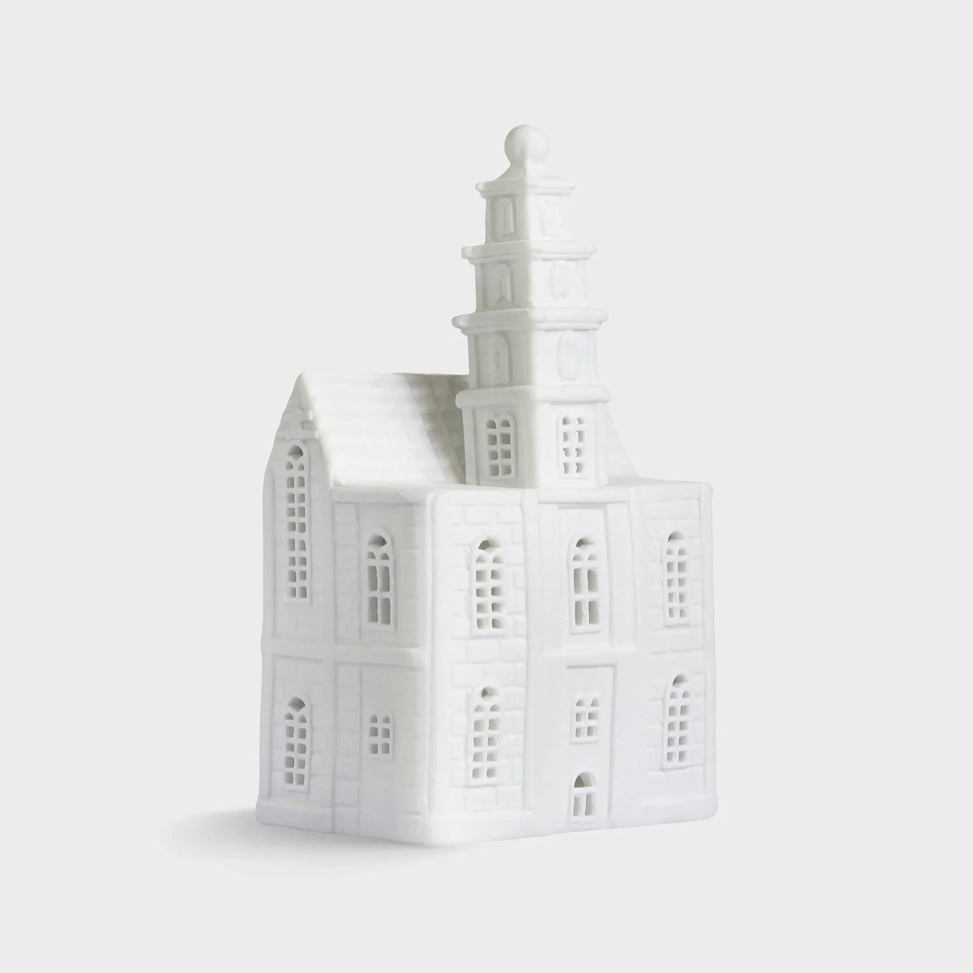 &Klevering Настольные лампы Lichthaus Kirche H18,5cm Keramik Weiß, Detailreich verarbeitet
