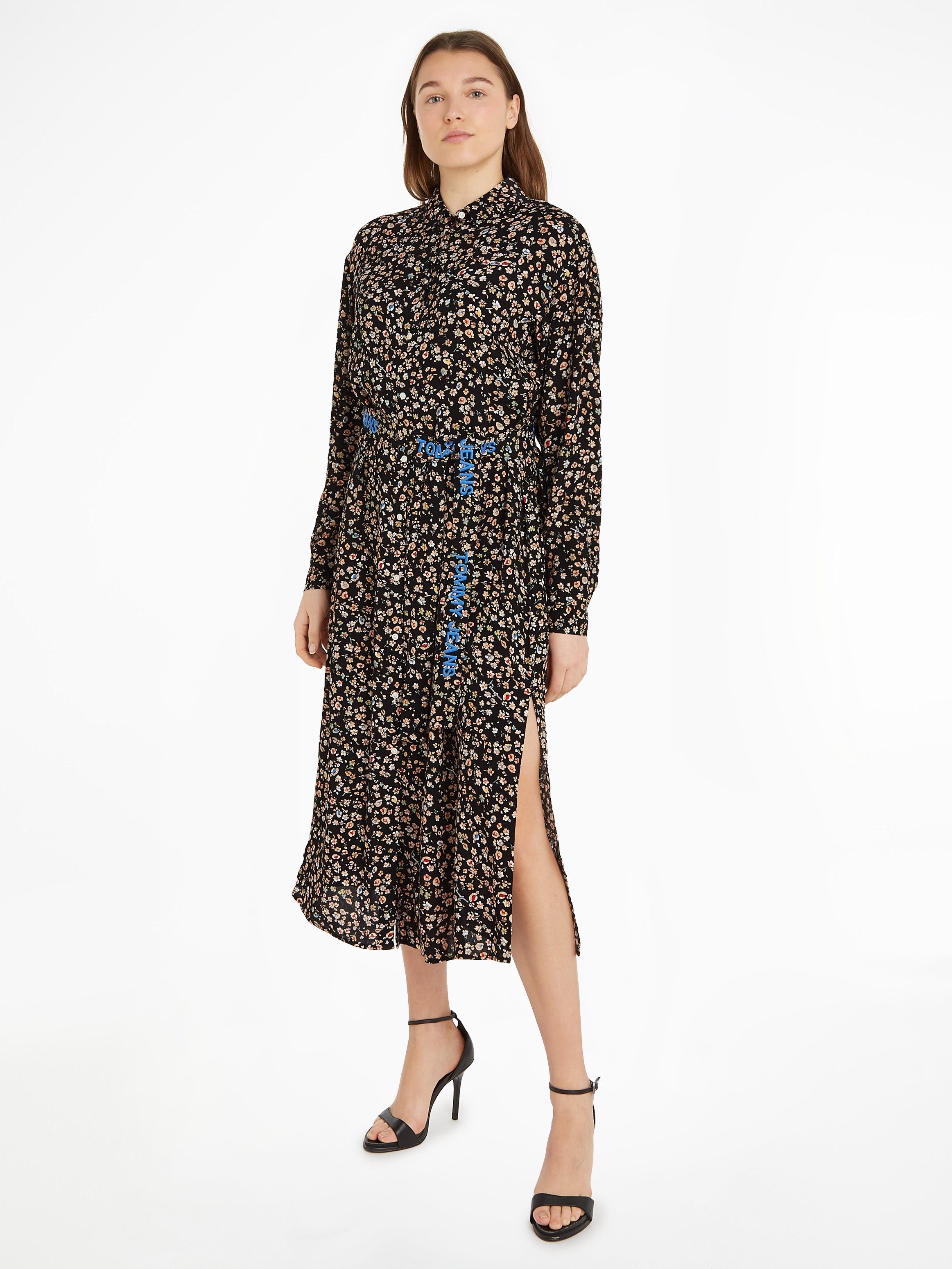 Tommy Jeans Shirtkleid TJW FLORAL BELTED MIDI DRESS (2-tlg) mit floralem Print & Gürtel