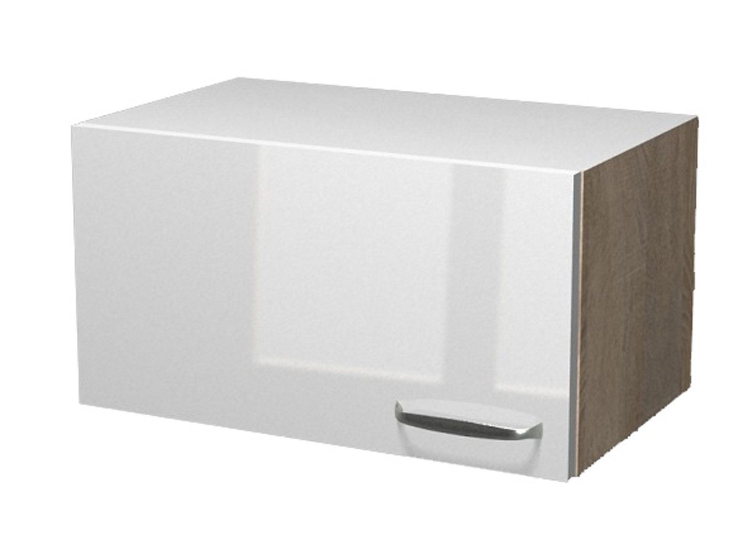 Flex-Well Kurzhängeschrank Kurzhängeschrank Küche - 60 cm breit - Hochglanz Weiß Sonoma Eiche
