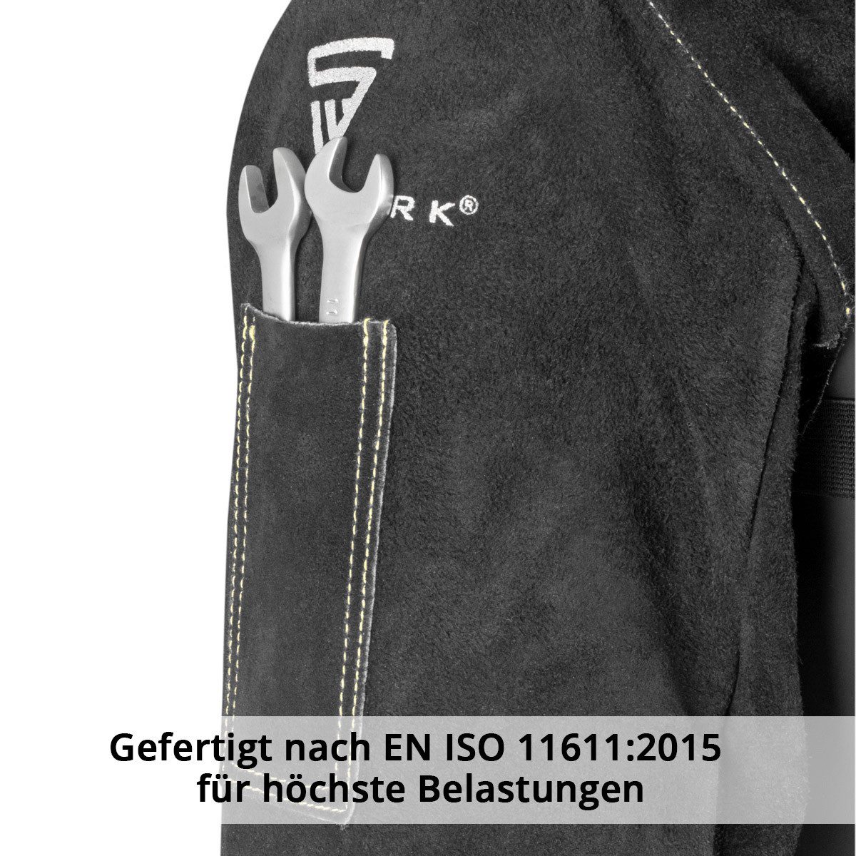 STAHLWERK Schweißerhandschuhe Schweißerärmel / Schweißerstulpen (Set, 1-St., Einzelartikel) feuerbeständig, schwer entflammbar – Bild 5 von 5