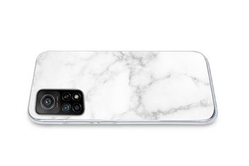 MuchoWow Handyhülle Marmor - Weiß - Grau - Luxus - Marmoroptik - Stein, Phone Case, Handyhülle Xiaomi Mi 10T, Silikon, Schutzhülle