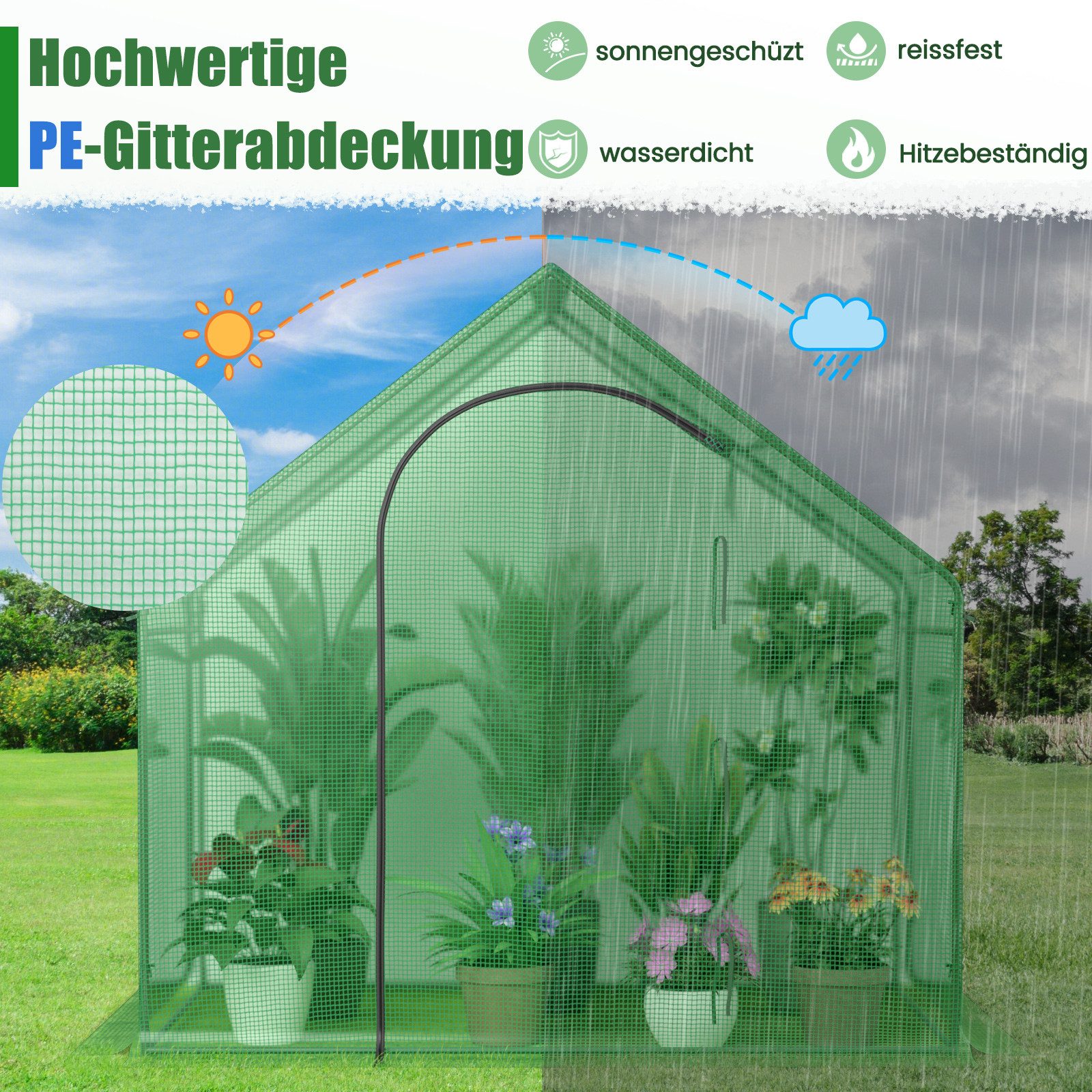 COSTWAY Gewächshaus, BxTxH: 179 x 100 x...