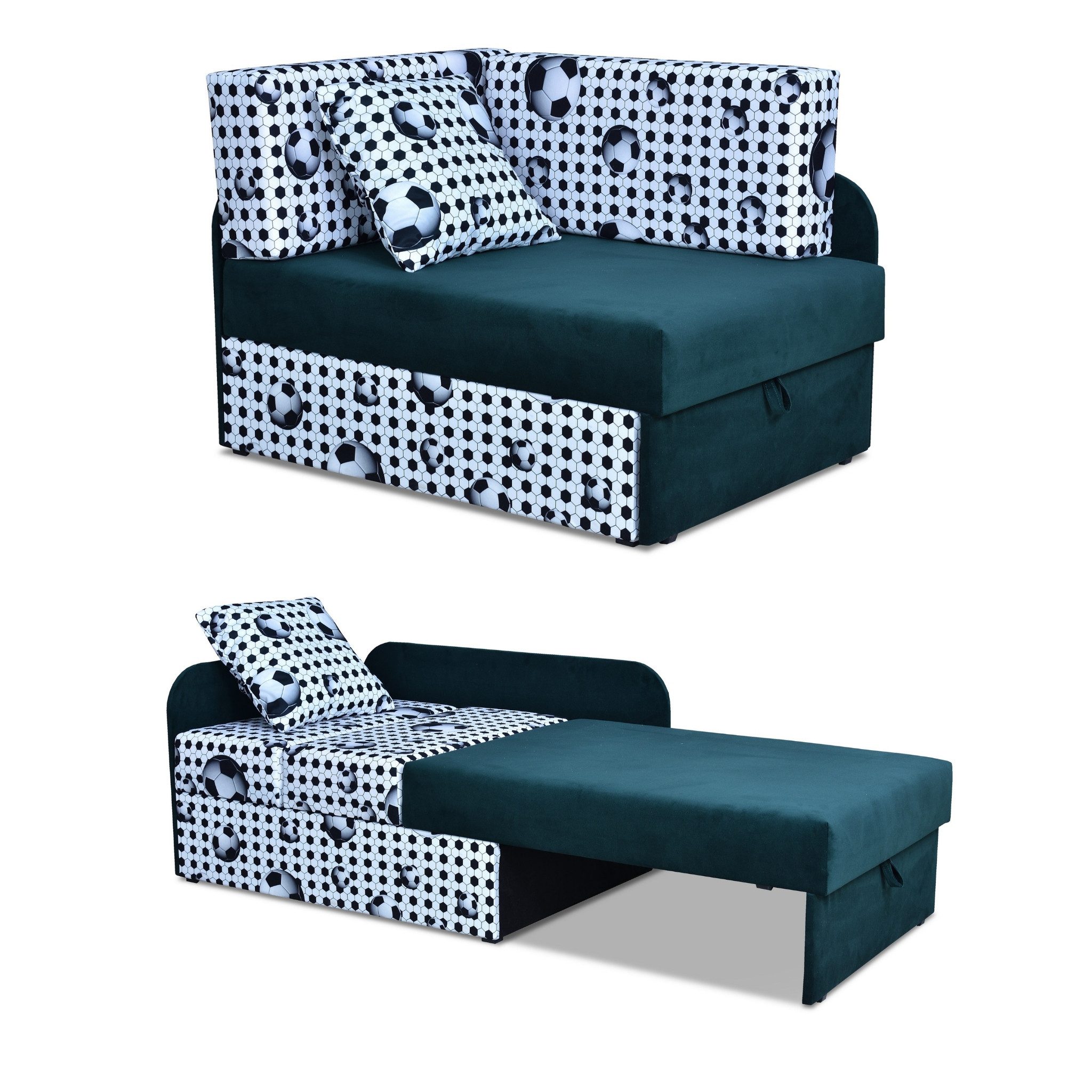 Family Meble Sofa Family Meble Bambino Kinder-Ecksofa ausziehbar mit Bettkasten, Liegefl, 1 Teile