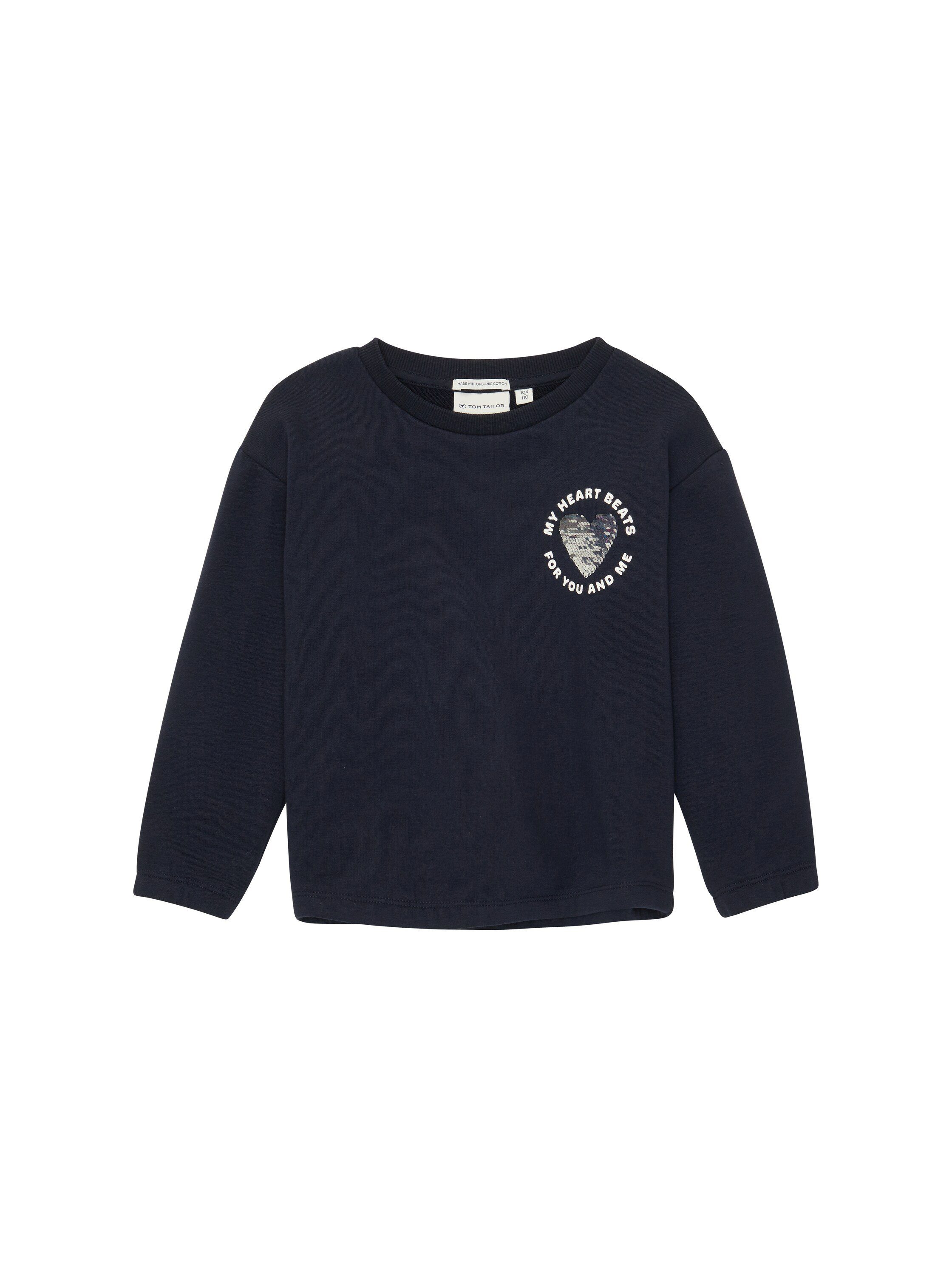 captain TOM Sweatshirt blue TAILOR sky mit Struktur