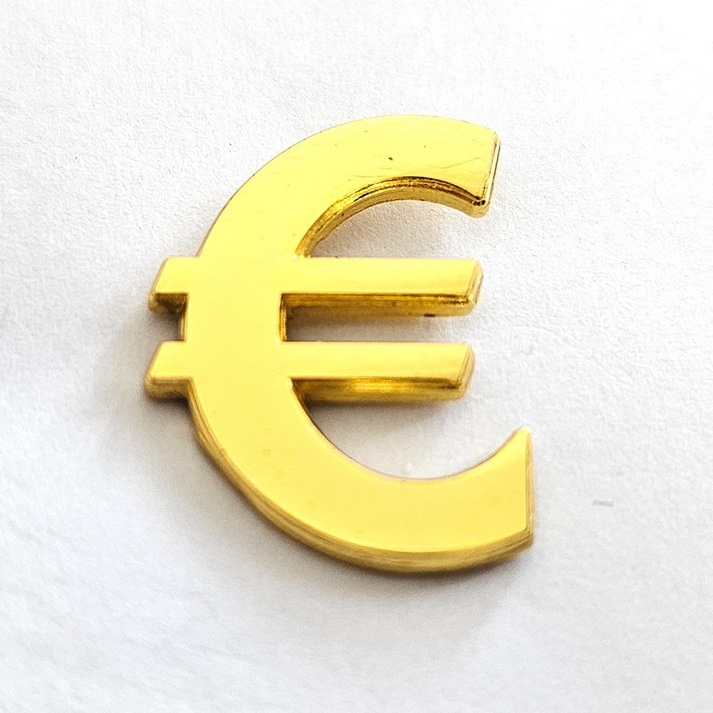 hegibaer Anstecknadel Euro Europa Eurozone Geld EZB € Metall Button Pin Anstecker 0243 (1-tlg), Edel und Exklusiv