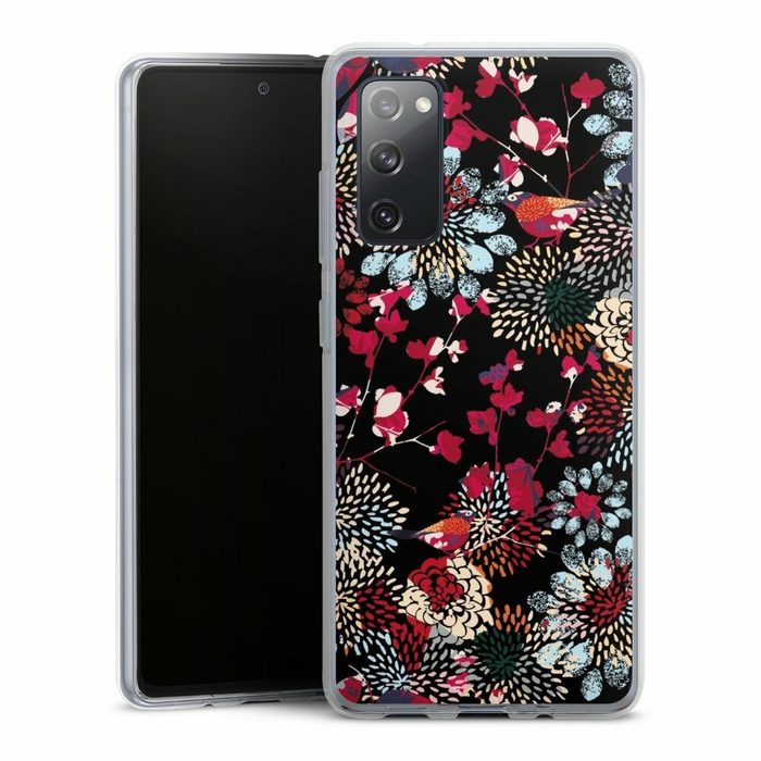 DeinDesign Handyhülle Blumen Design Abstrakt Dark Kimono Samsung Galaxy S20 FE 5G Silikon Hülle Bumper Case Handy Schutzhülle