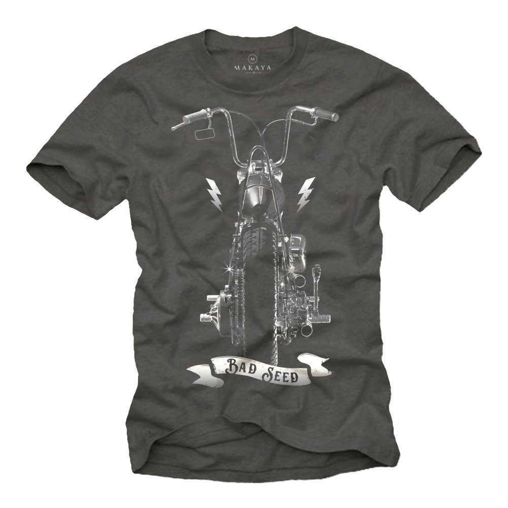 Print-Shirt Biker Motiv Motorradfahrer Motorrad Bekleidung Männer Aufdruck