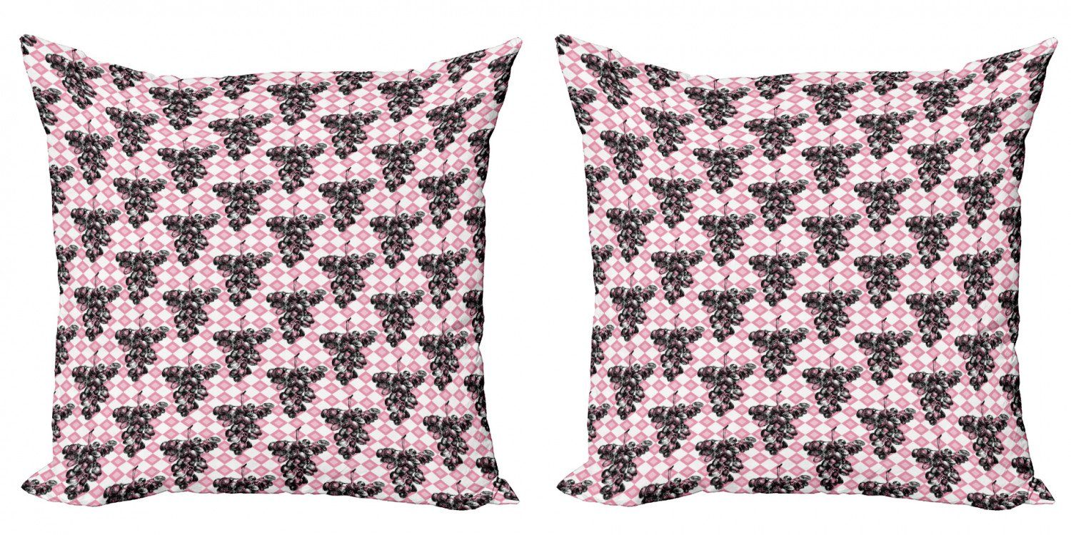 Kissenbezüge Modern Frucht Accent (2 Trauben Abakuhaus Squares Flüchtige Doppelseitiger Stück), auf Digitaldruck