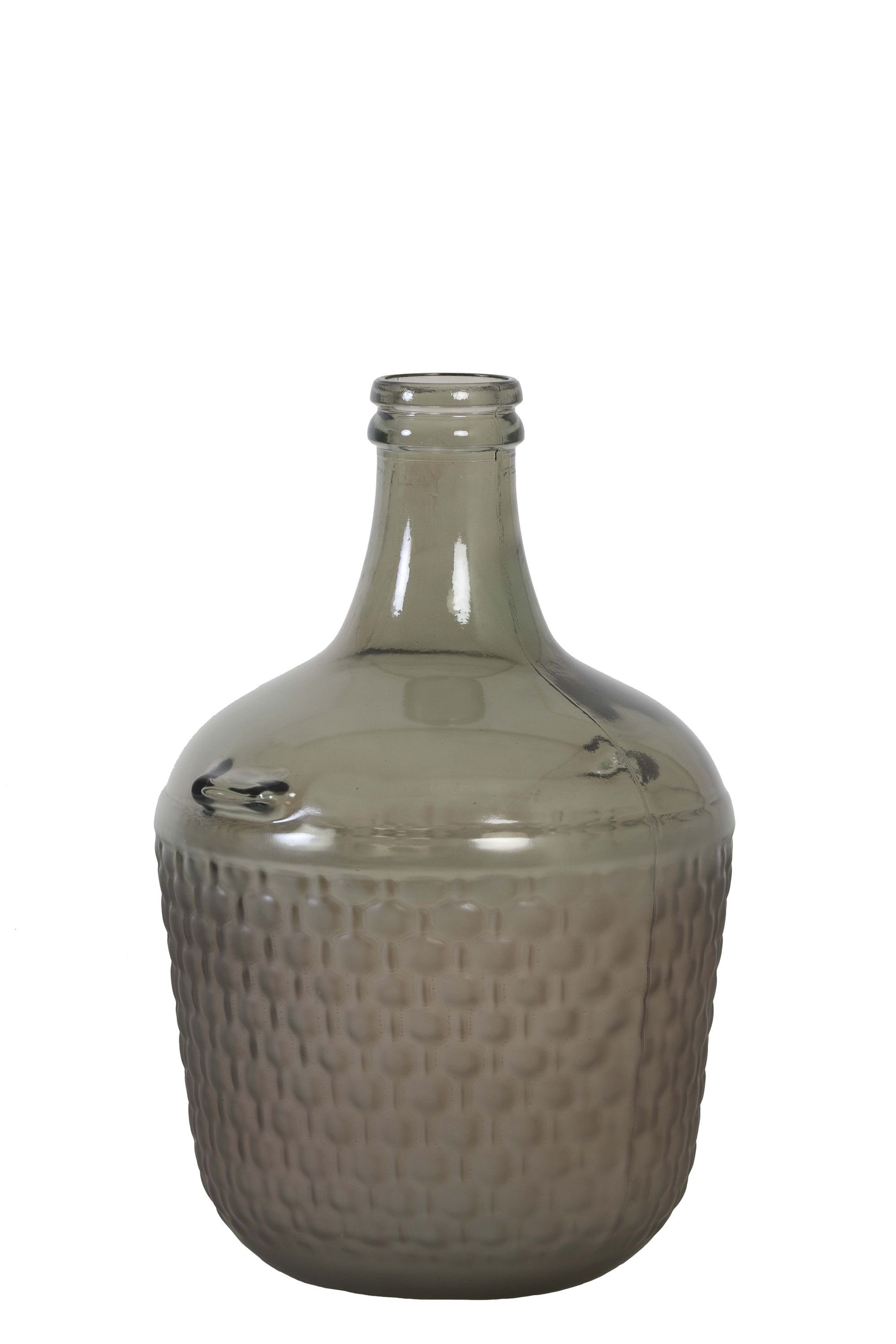 Dekovase Dekovase Weinballon, Glasballon Vase bauchig Ø27cm, braun, Dekoration, Tischvase