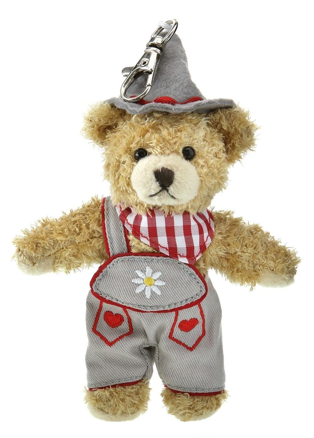 Teddys Rothenburg Schlüsselanhänger Trachtenbär Junge mit Hut 11 cm, kuschelweicher Plüsch