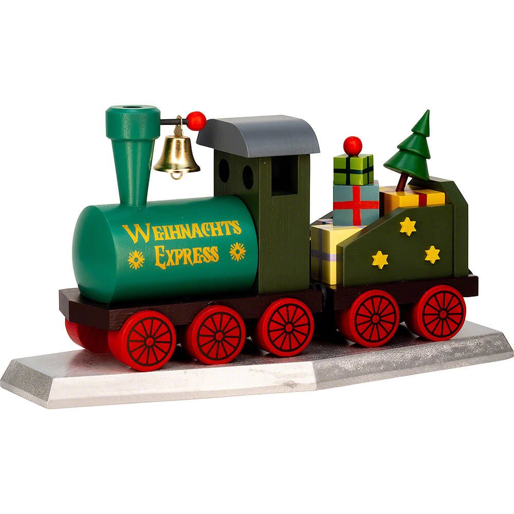 Spielwarenmacher Günther e.K. Räuchermännchen Räucherlok Weihnachts-Express (14cm) von Spielwarenmacher Günther