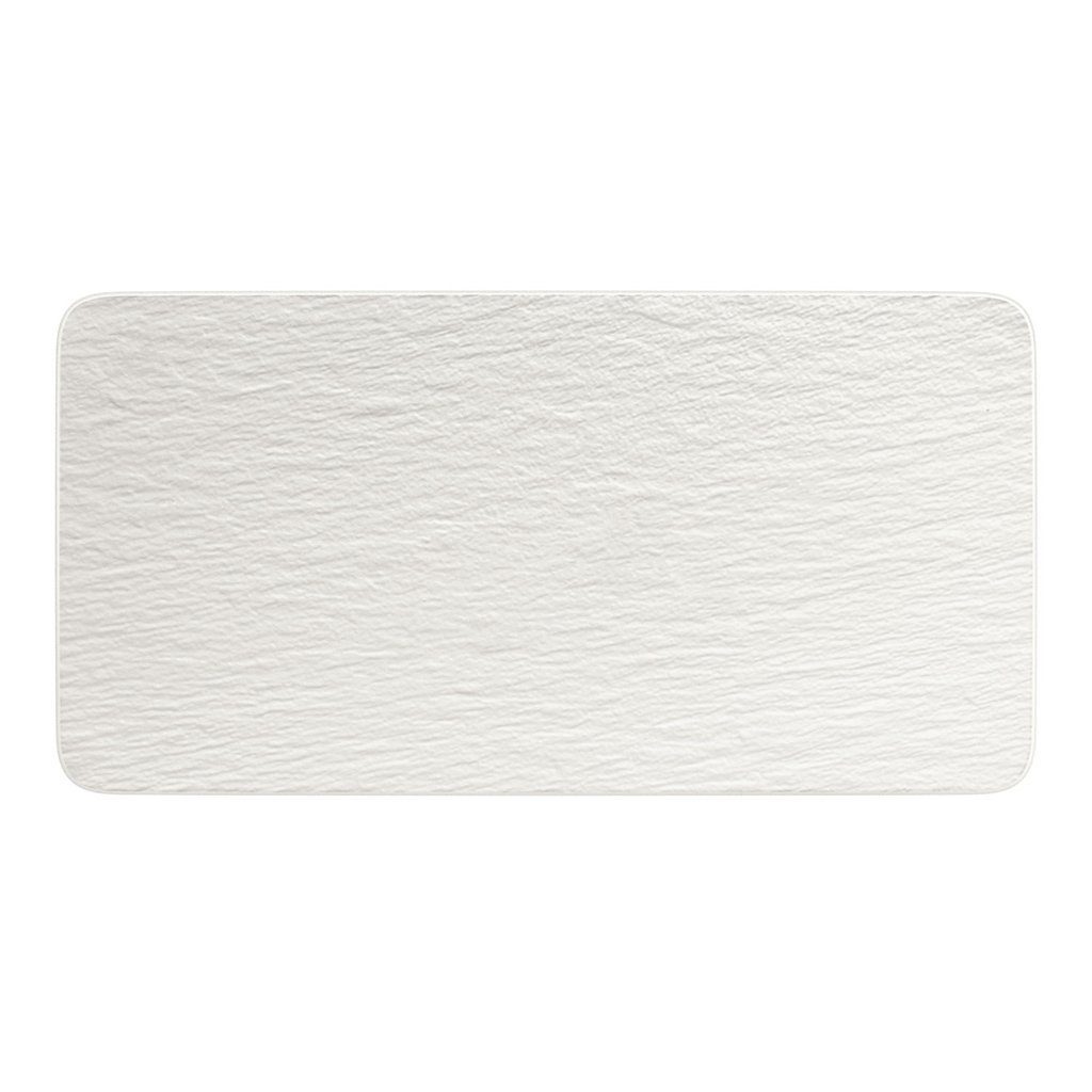 Villeroy & Boch Servierplatte blanc Porzellan, Servierplatte Manufacture (1-tlg) Rock rechteckig