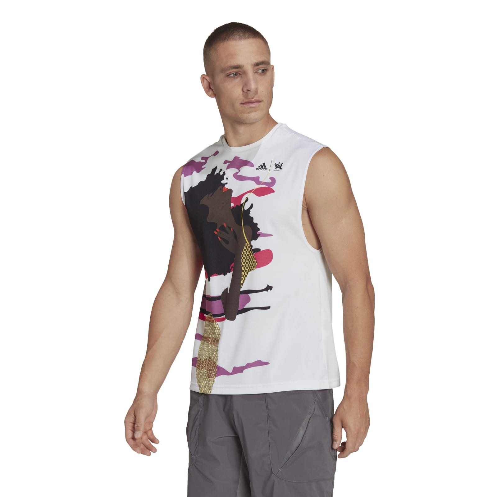 adidas Performance Tanktop x Thebe Magugu New York ärmellos weiss Herren