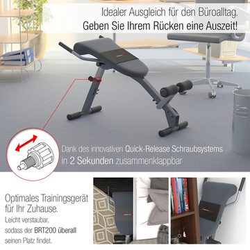 Sportstech Hantelbank BRT200, Gesund&Fit 6in1 Rückentrainer & Bauchtrainer