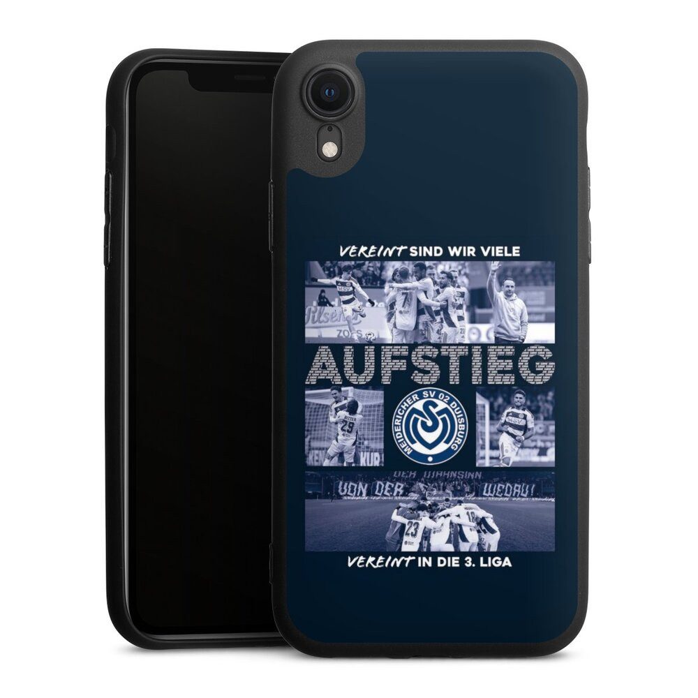 DeinDesign Handyhülle MSV Duisburg Aufstieg Offizielles Lizenzprodukt, Apple iPhone Xr Silikon Hülle Premium Case Handy Schutzhülle