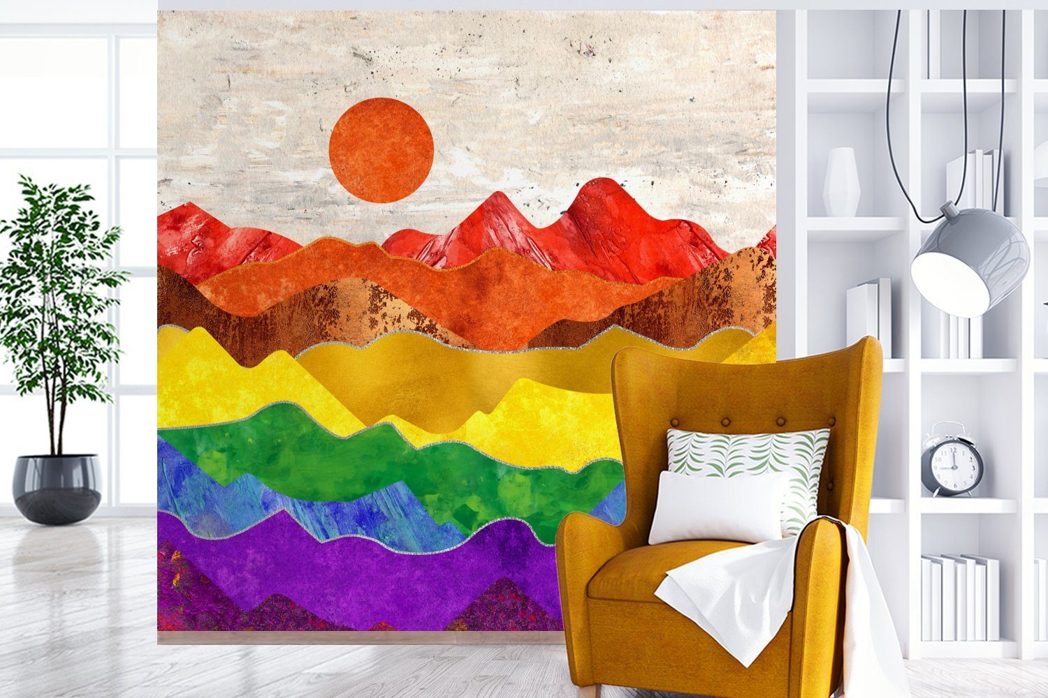 Wandtapete - - MuchoWow Regenbogen Schwul, Schlafzimmer, für Stolz Vinyl Matt, (5 oder Fototapete Tapete bedruckt, Wohnzimmer St),