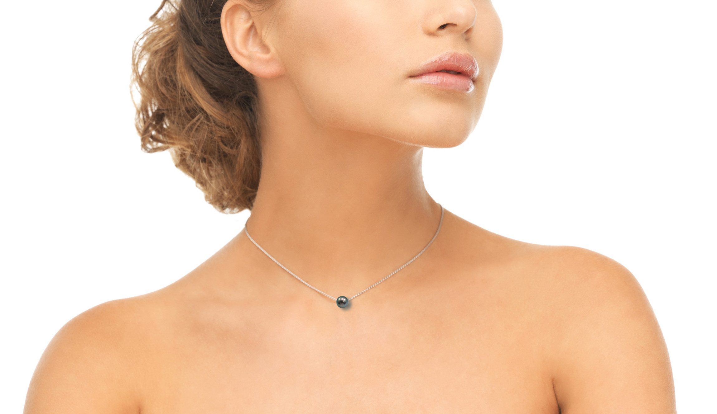 Edellis Kette mit Anhänger Tahiti-Zuchtperlen Halskette Rund 9mm in AA+Grad günstig online kaufen