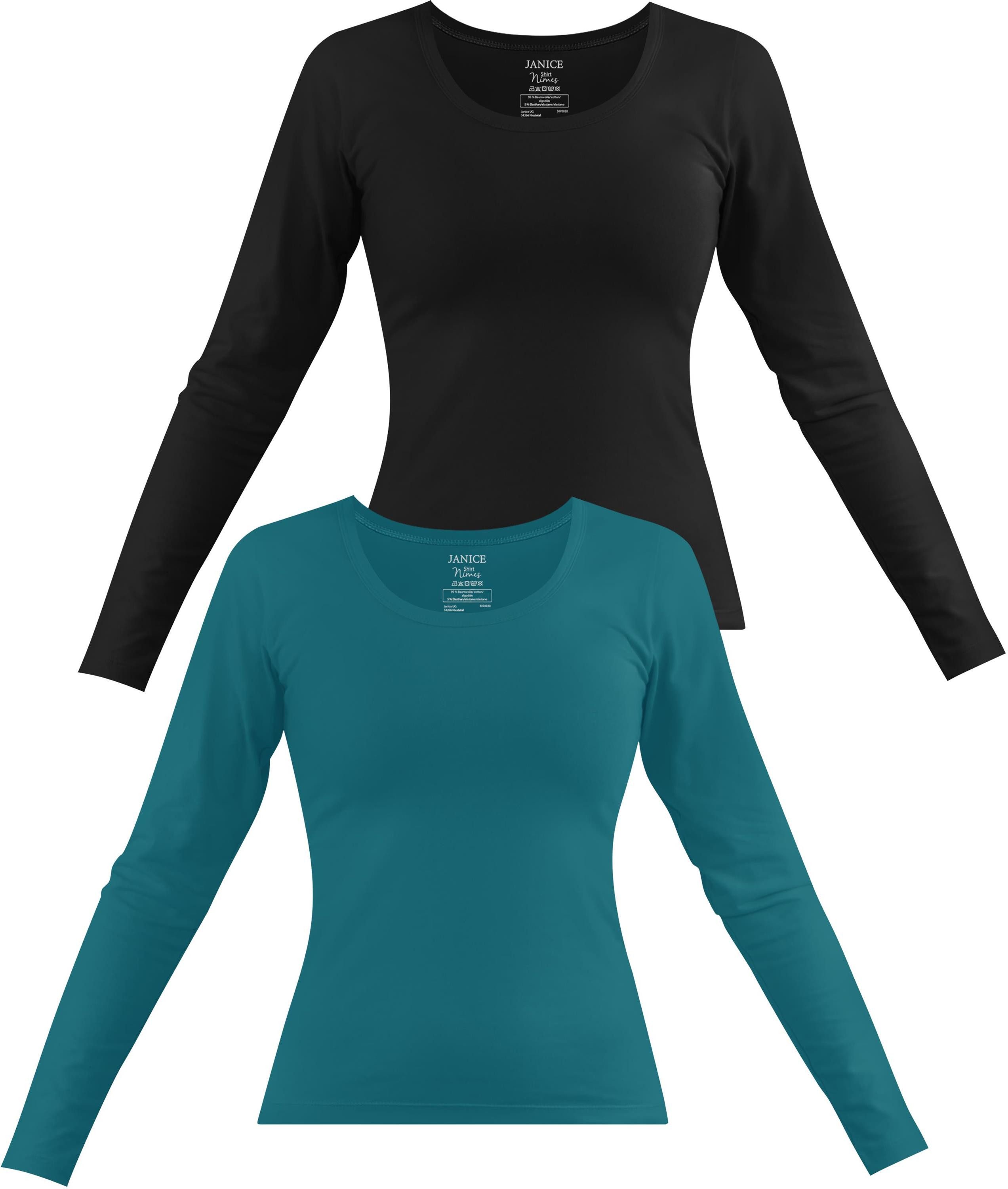 Janice Langarmshirt 2 x Damen Langarmshirt günstig online kaufen