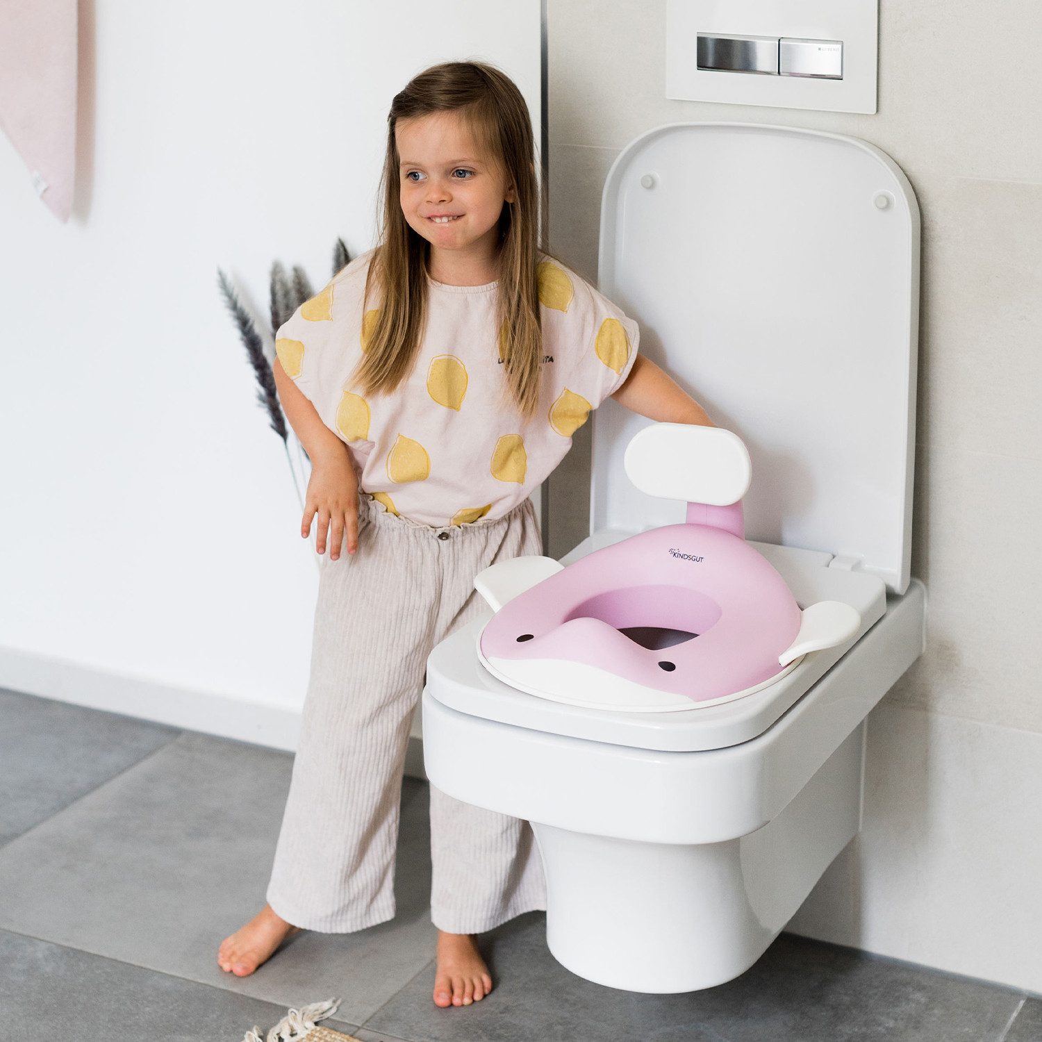 KINDSGUT Baby-Toilettensitz Wal, Zartrosa günstig online kaufen