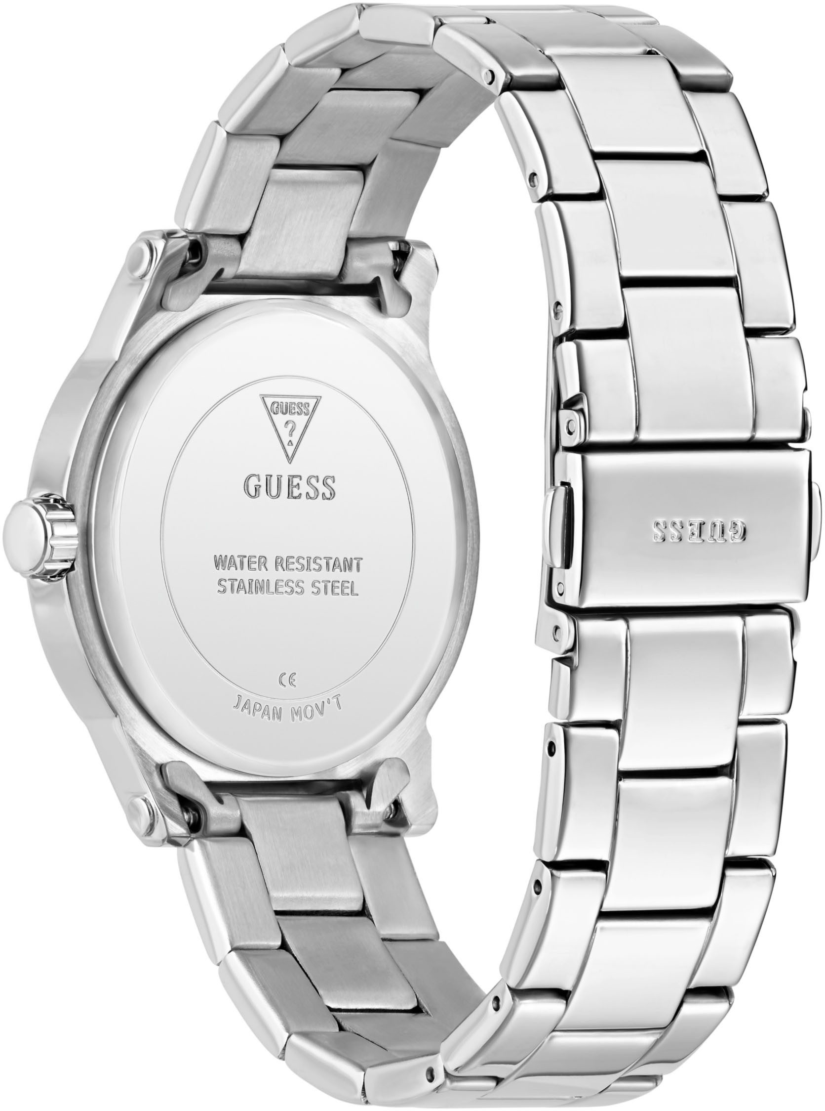 Guess Quarzuhr ANNETTE GW0861L1, Armbanduhr, Damenuhr, Edelstahlarmband, analog