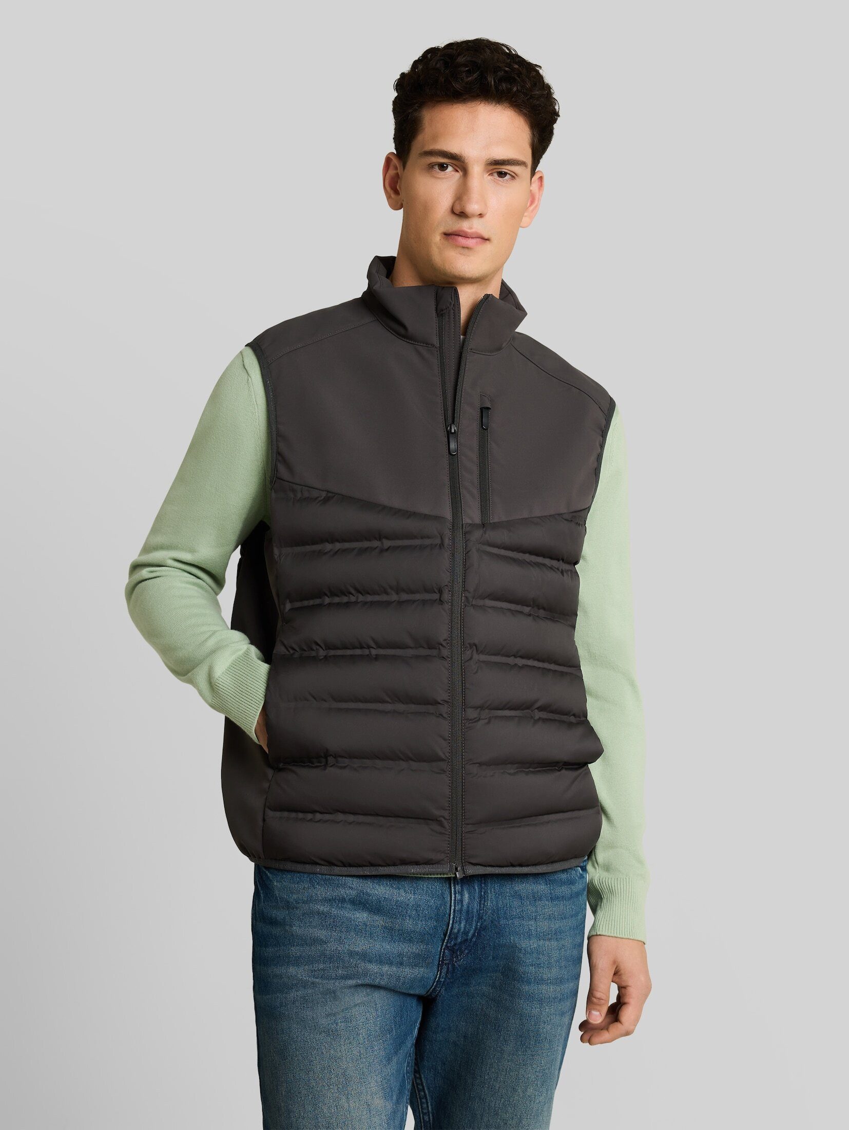TOM TAILOR Denim Steppweste Jacken Relaxed Fit Hybrid Steppweste