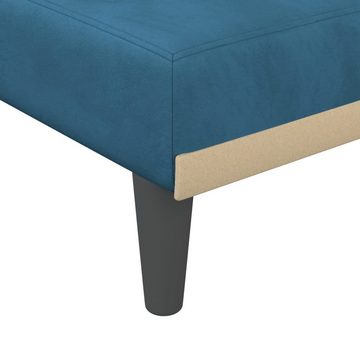 vidaXL Sitzbank Chaiselongue Blau Samt