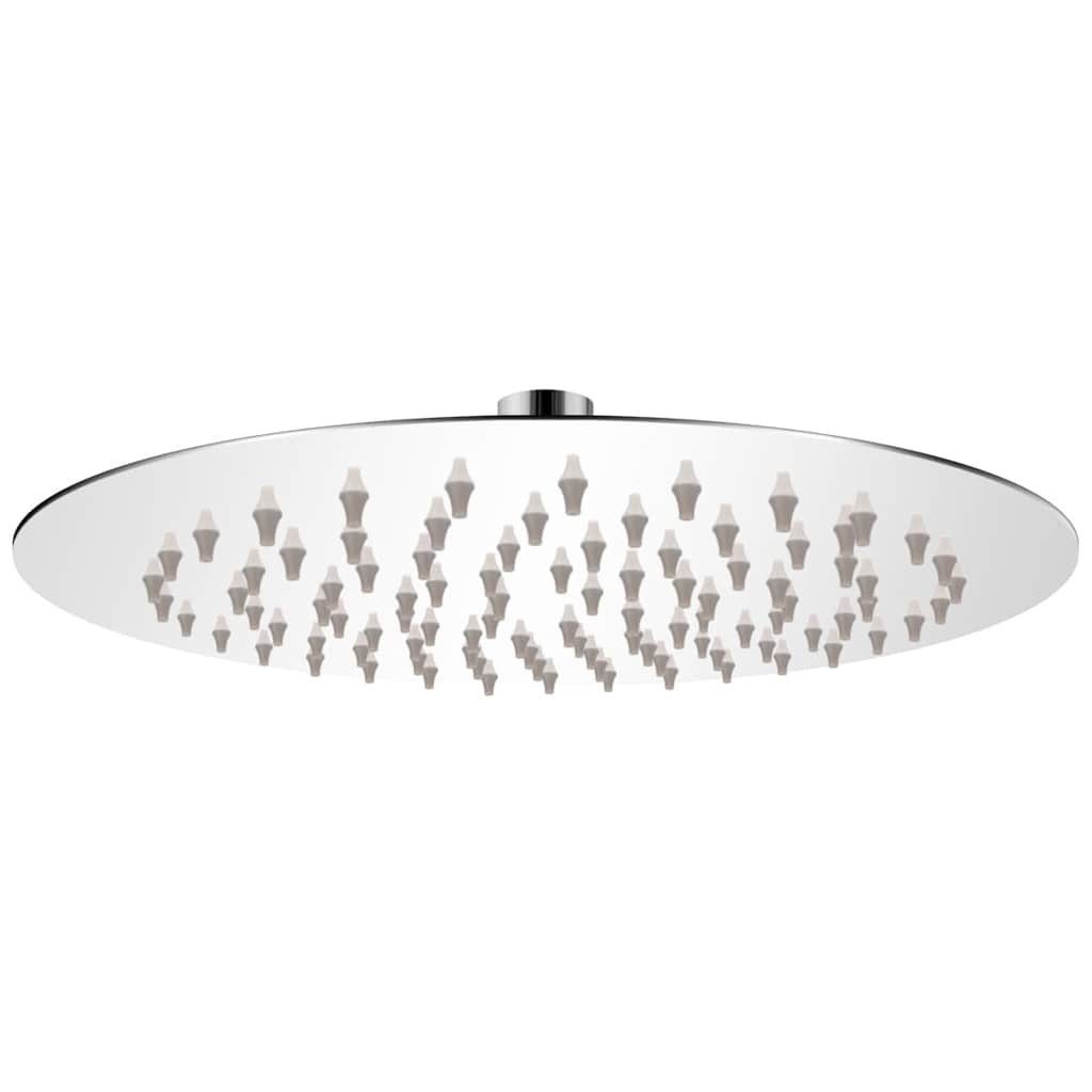 vidaXL Regenduschkopf Regenbrause Edelstahl 20 cm Rund, (1-tlg)